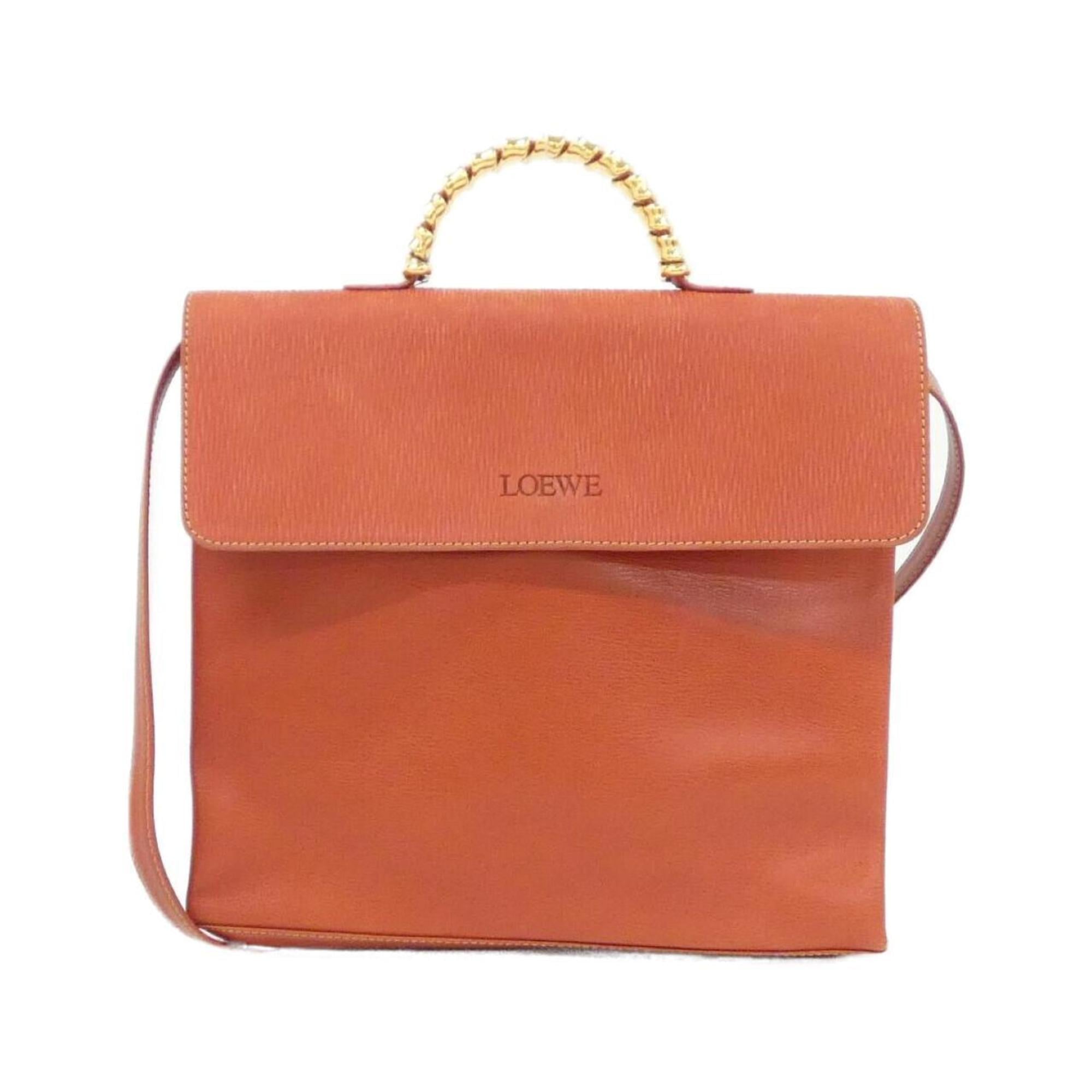 Loewe Red Color Leather Handbag (Pre-Owned)