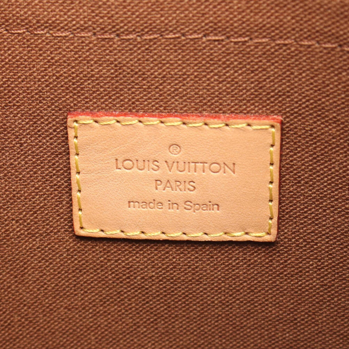 Louis Vuitton Brown Coated Canvas Leather Handbag Shoulder Bag (Pre-Owned)