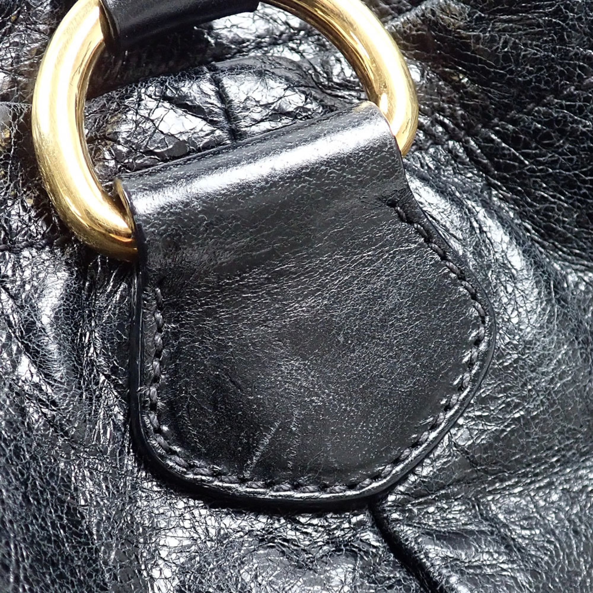 Miu Miu Black Leather Tote Bag (Pre-Owned)