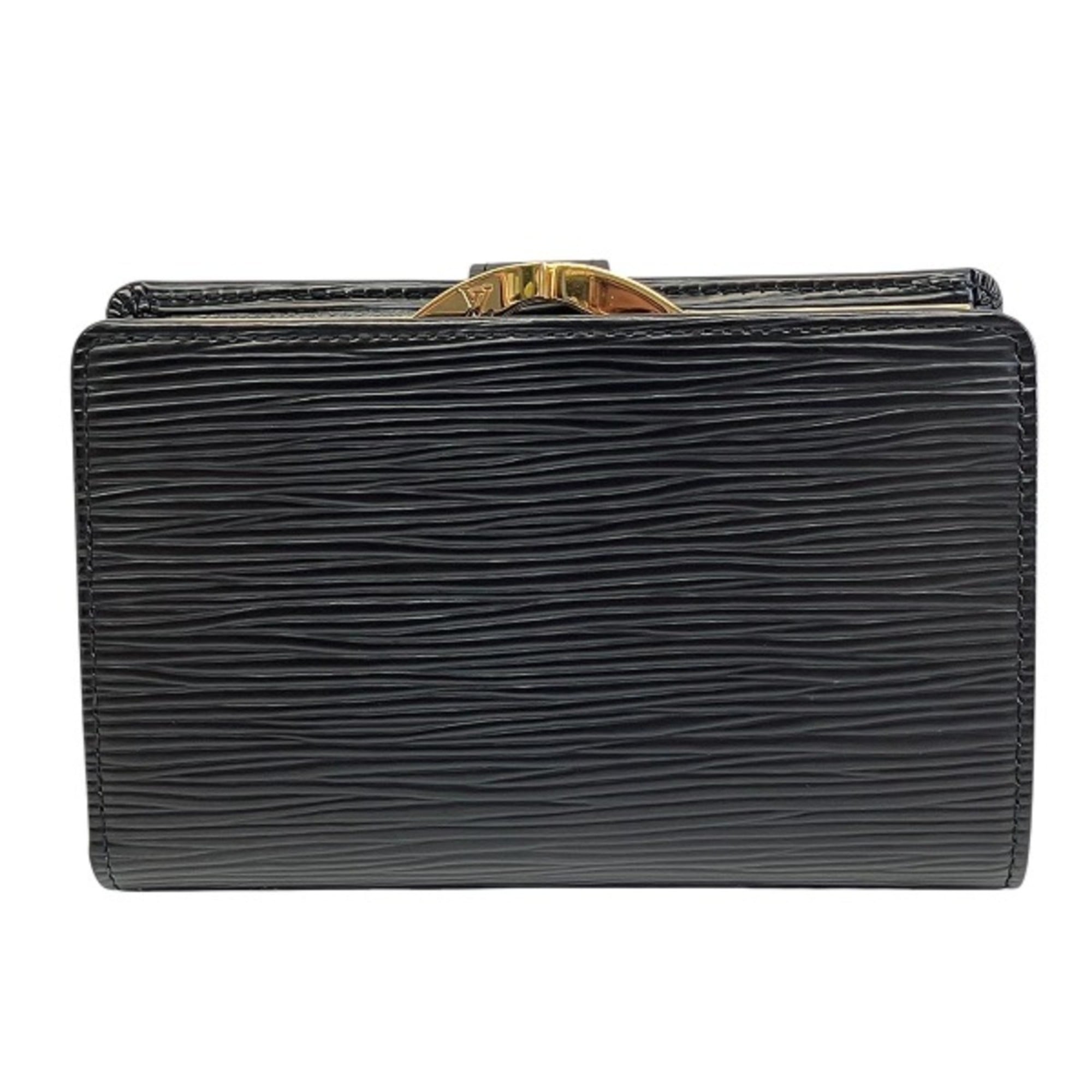 Louis Vuitton Epi Black Epi Leather Wallet (Bi-Fold) (Pre-Owned)