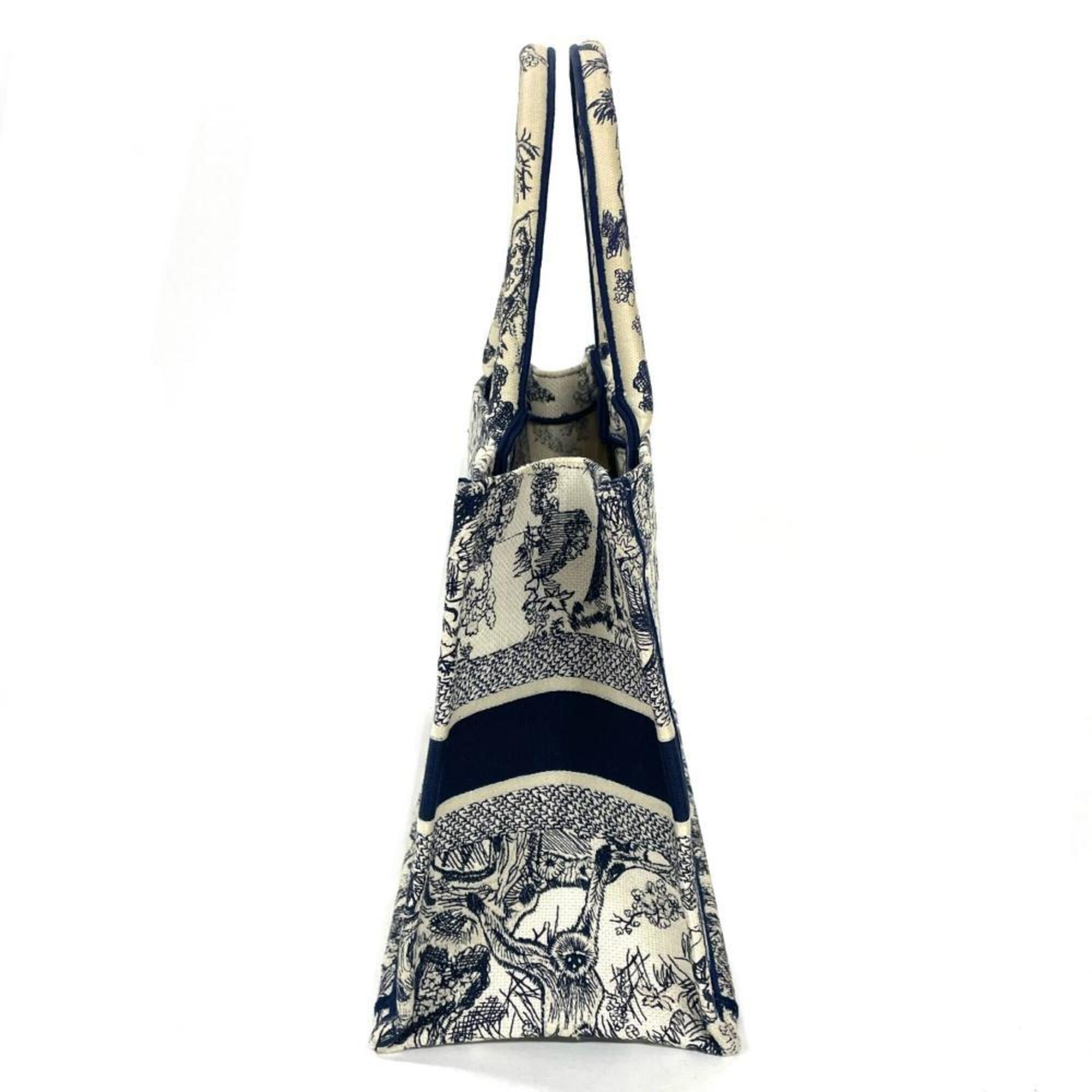 Christian Dior Navy Canvas Tote Bag (Pre-Owned)