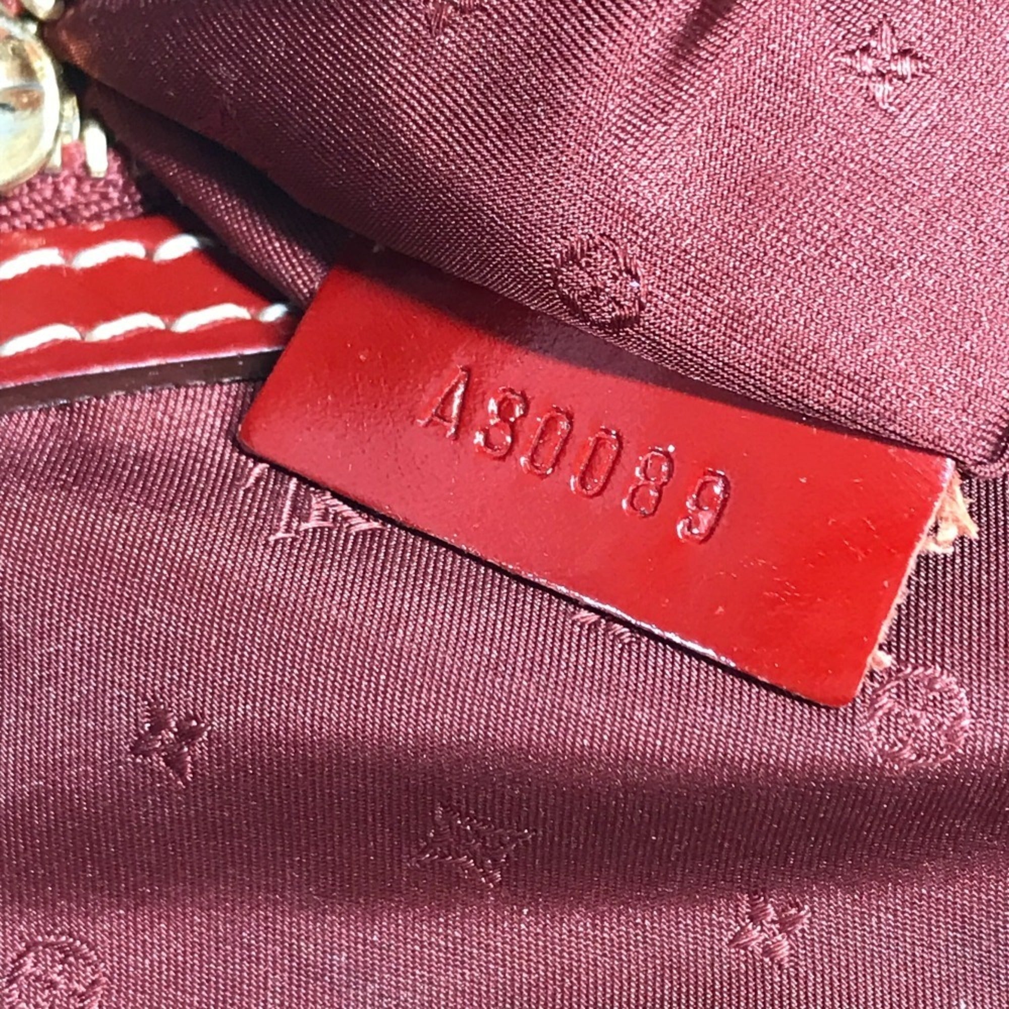 Louis Vuitton Red Color Tanami Suhali Leather Handbag Tote Bag (Pre-Owned)