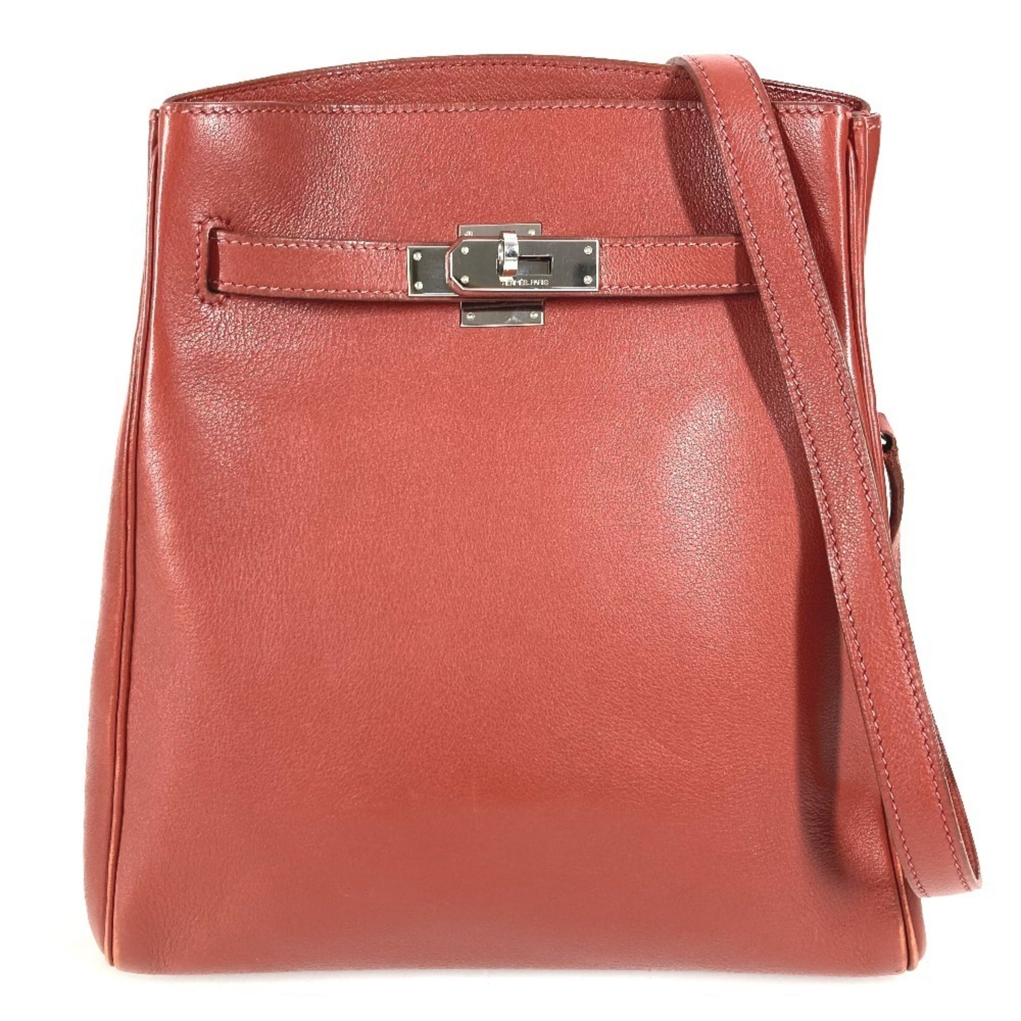 Hermes Kelly Brown Leather Shoulder Bag (Pre-Owned)