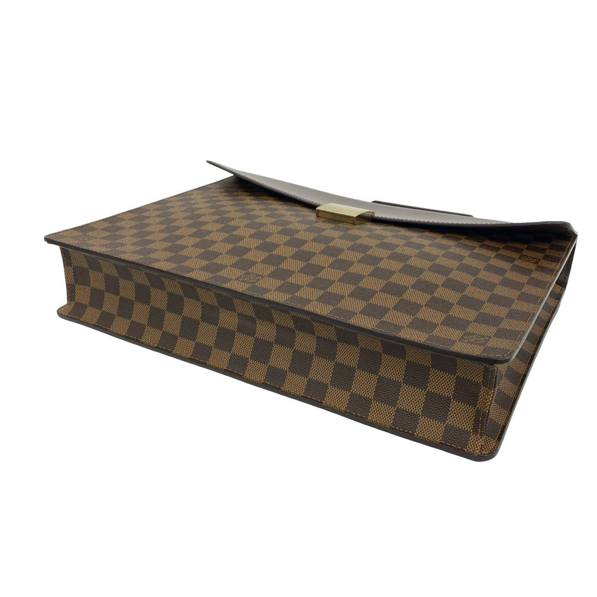 Louis Vuitton Brown Leather Pvc Briefcase (Pre-Owned)