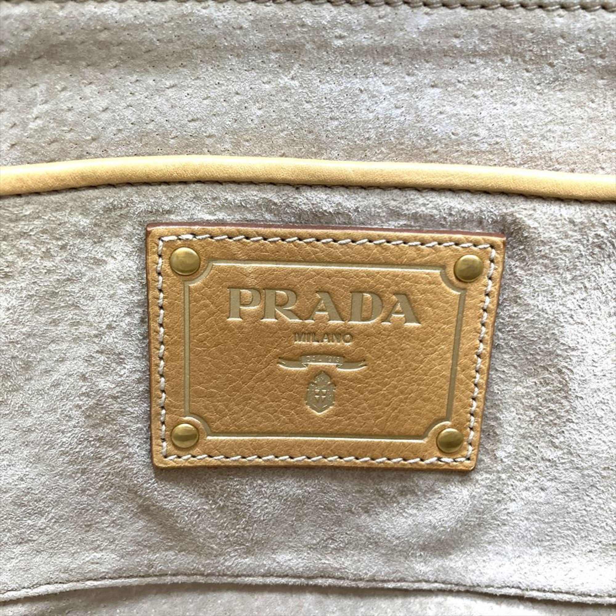 Prada Brown Multi-Color Canvas Handbag (Pre-Owned)