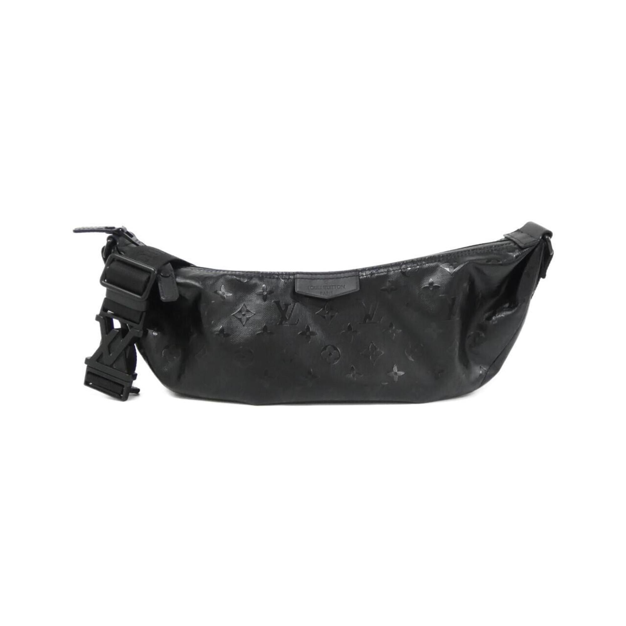 Louis Vuitton Black Coated Canvas Handbag Shoulder Bag (Pre-Owned)