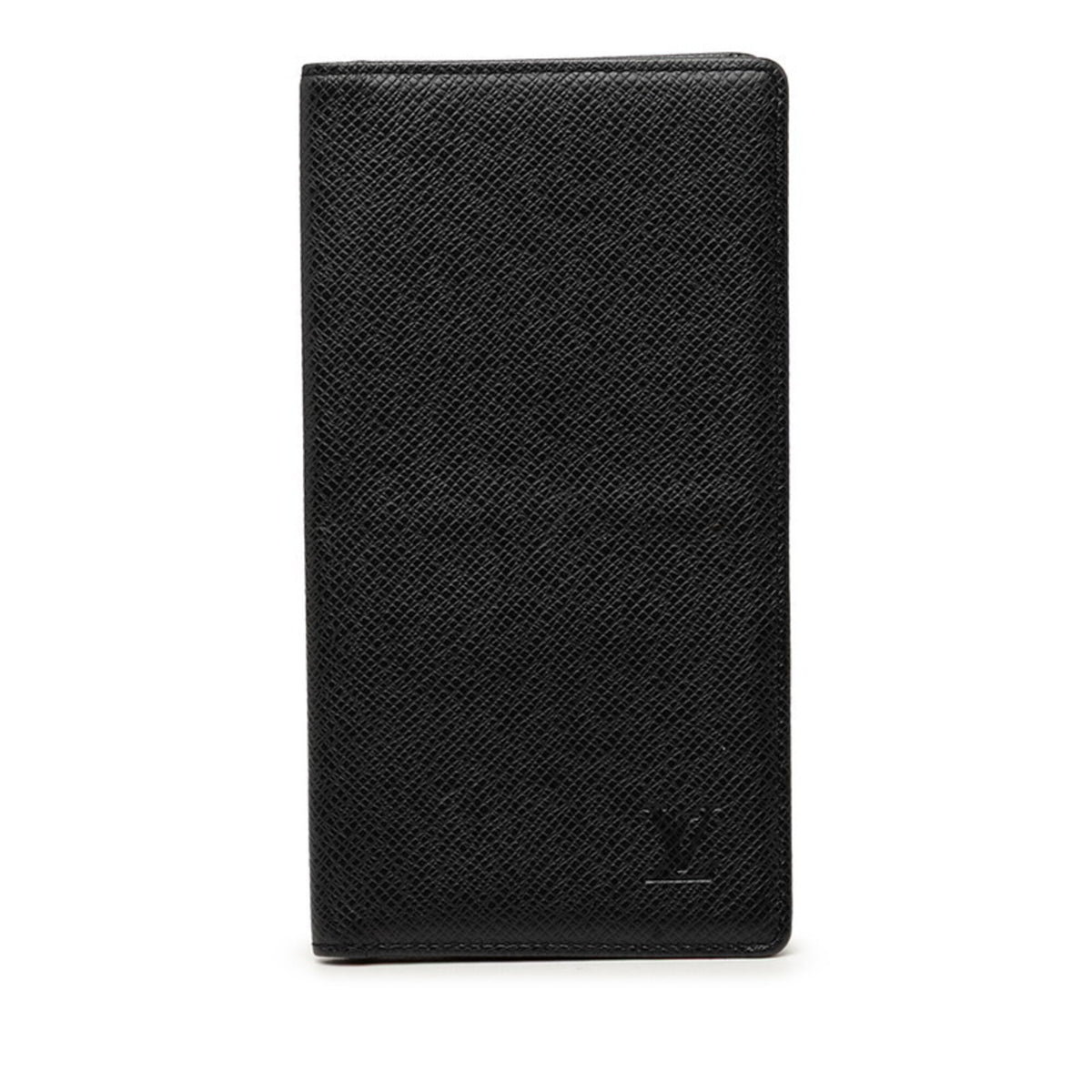 Louis Vuitton Black Taiga Leather Long Wallet (Bi-Fold) (Pre-Owned)