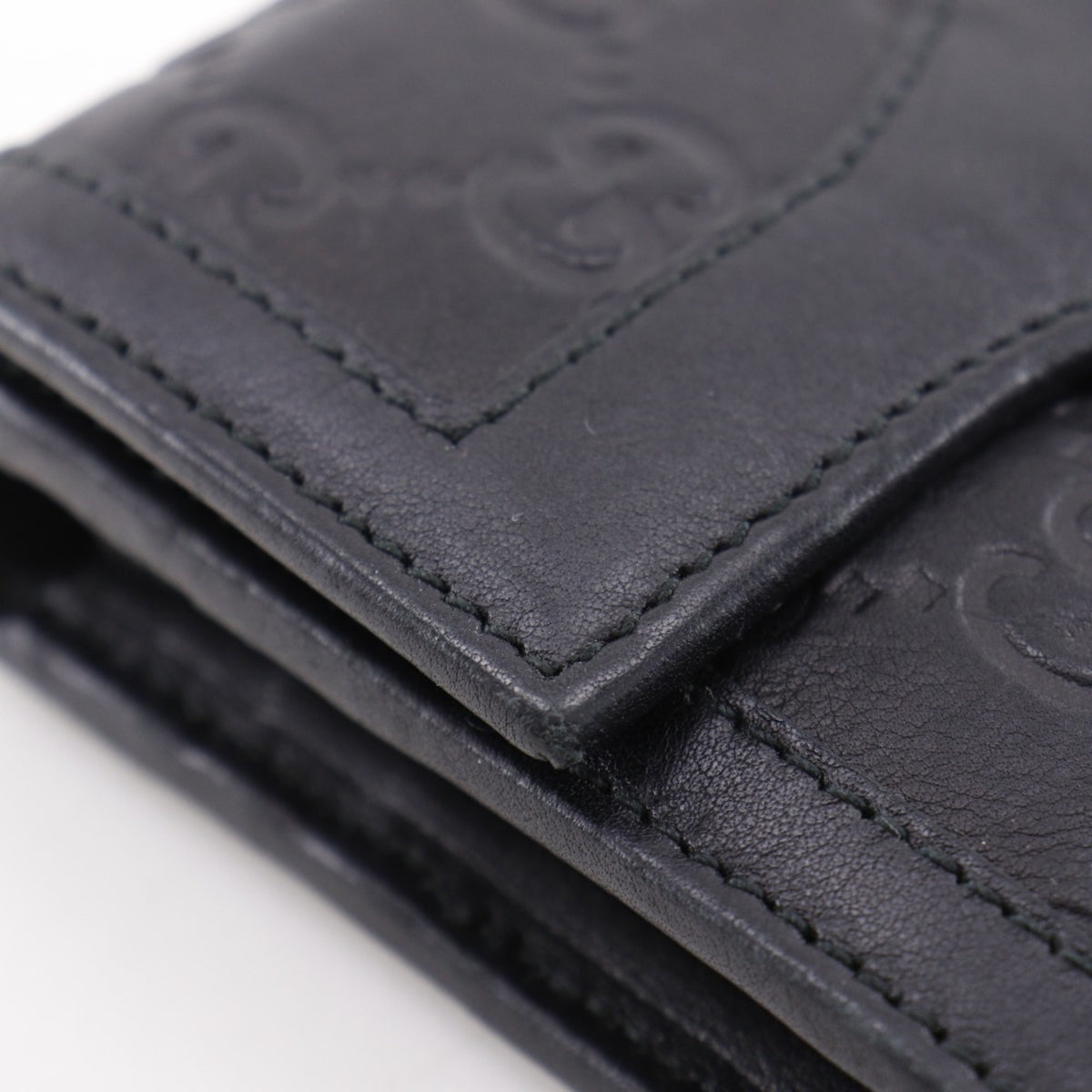 Gucci Black Leather Long Wallet (Bi-Fold) (Pre-Owned)