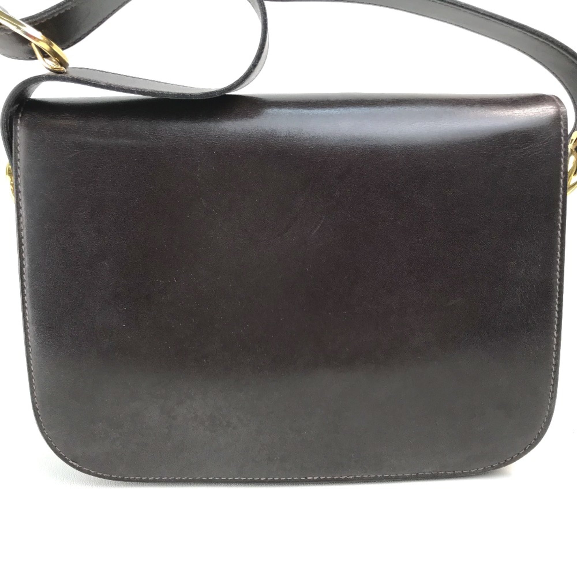 Celine Brown Leather Shoulder Bag (Pre-Owned)