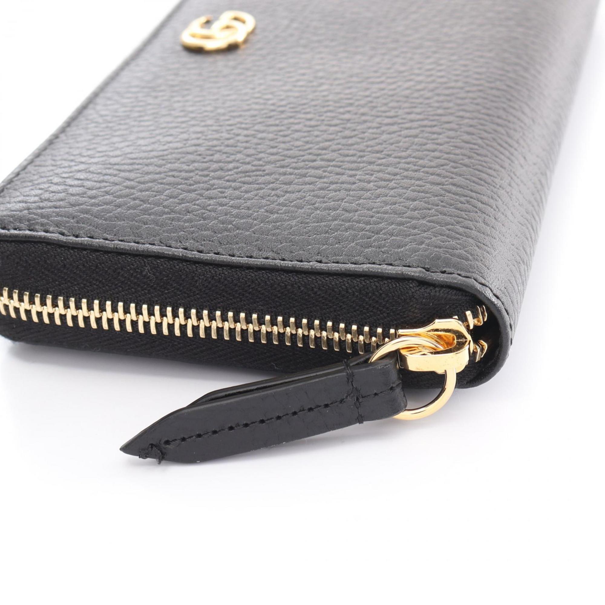 Gucci Black Leather Long Wallet (Bi-Fold) (Pre-Owned)