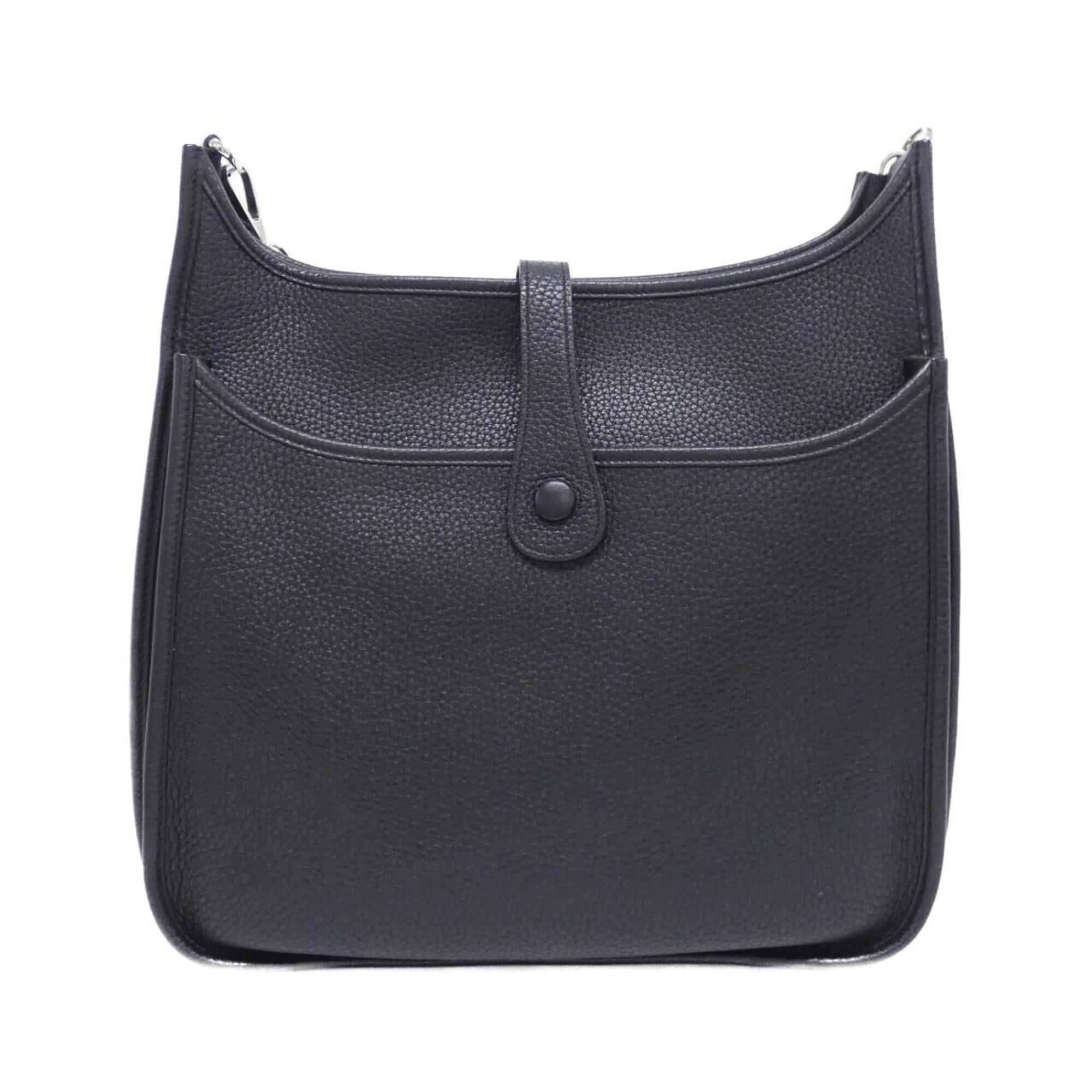 Hermes Black Taurillon Clemence Leather Shoulder Bag (Pre-Owned)