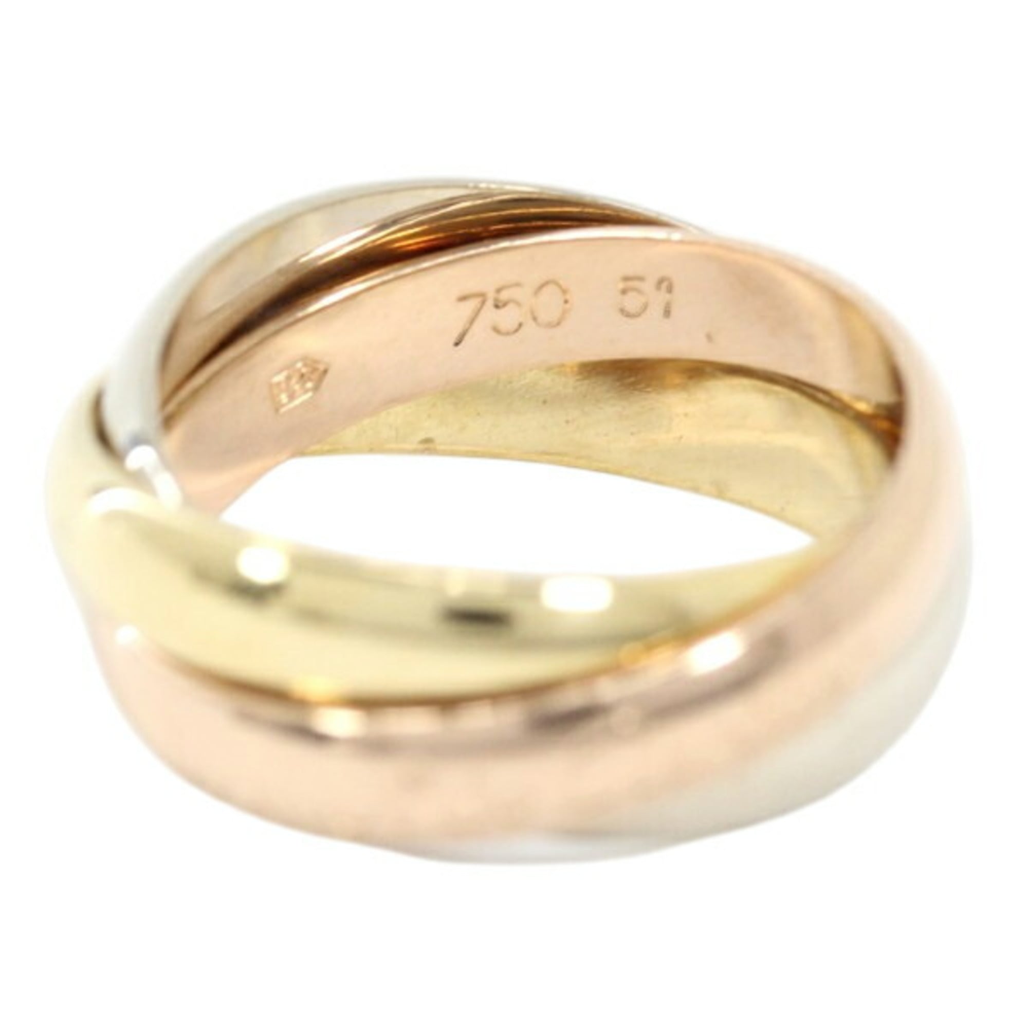 Cartier Trinity Pink White Yellow Band Ring (Pre-Owned)