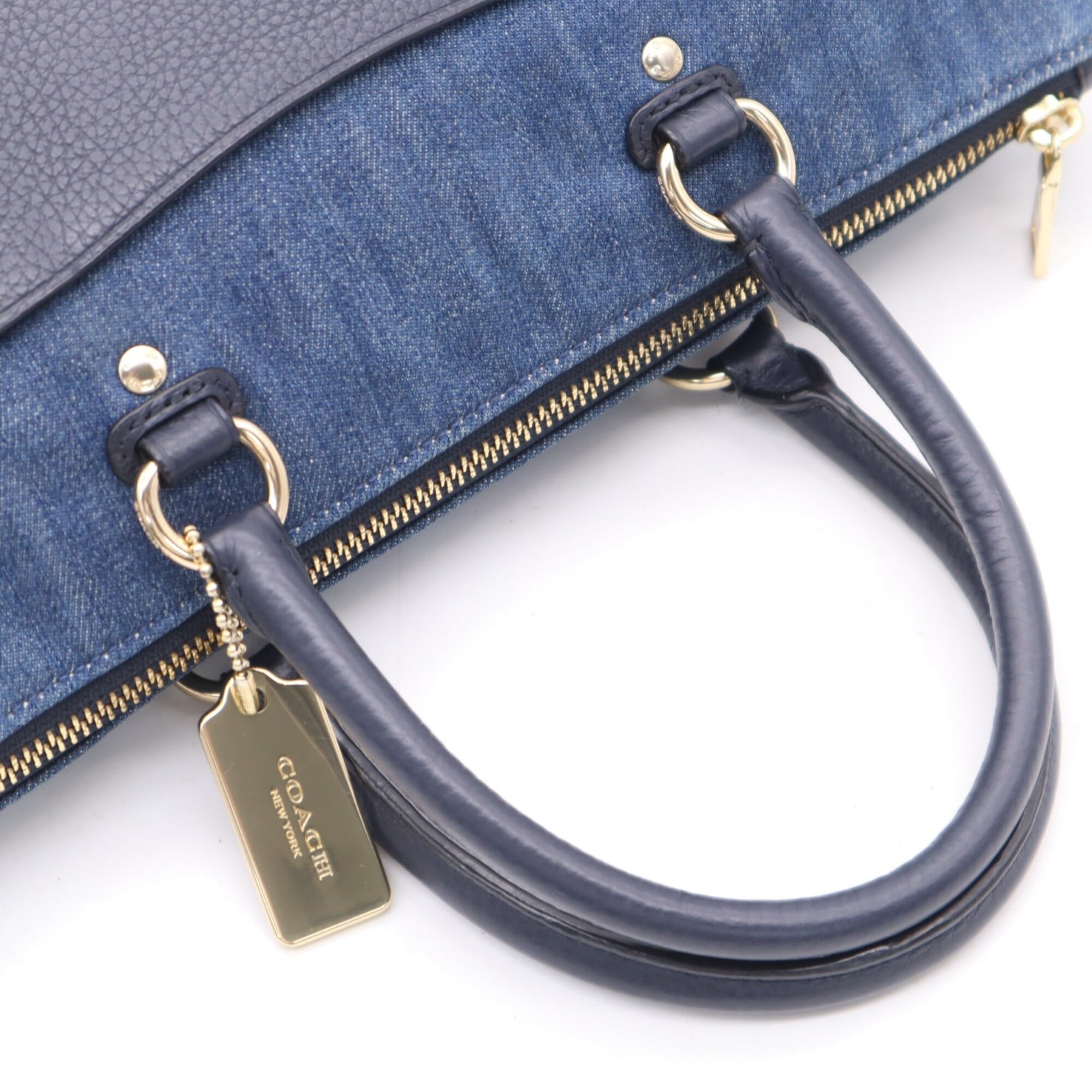 Coach Blue Denim Handbag (Pre-Owned)