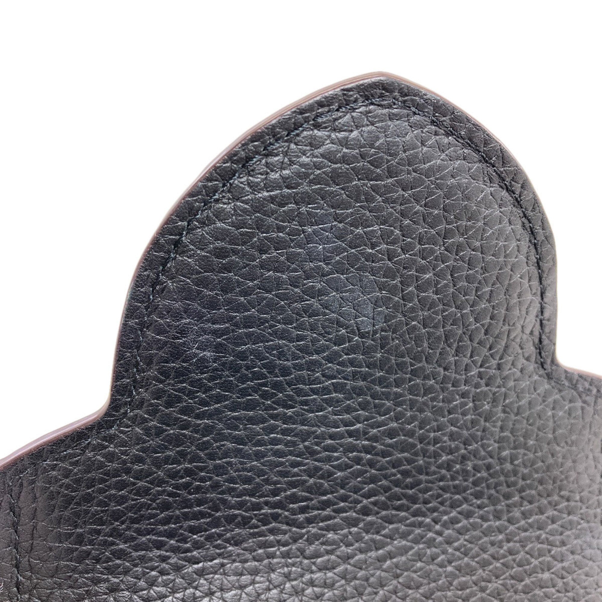 Louis Vuitton Black Leather Handbag (Pre-Owned)