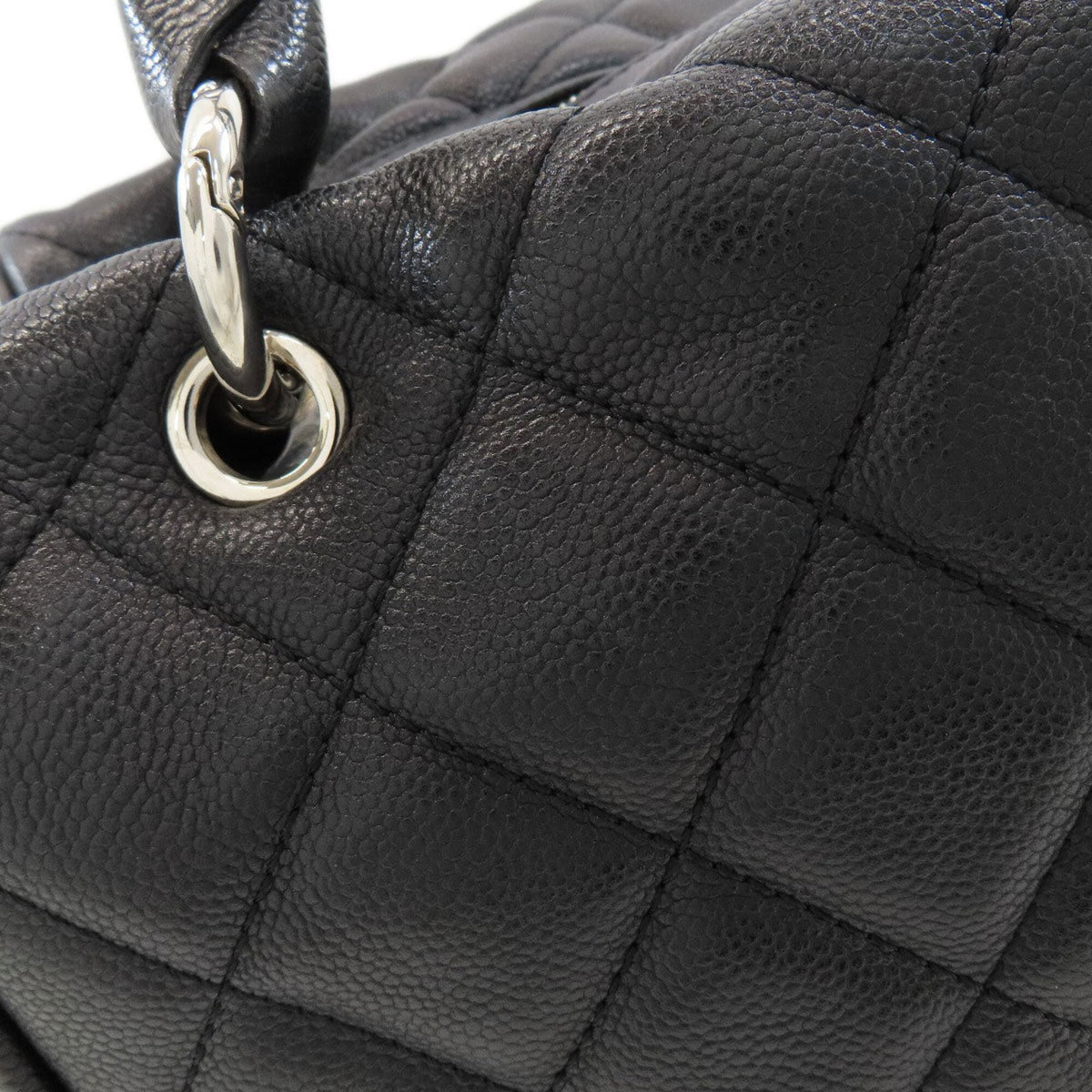 Chanel Matelasse Black Leather Tote Bag (Pre-Owned)