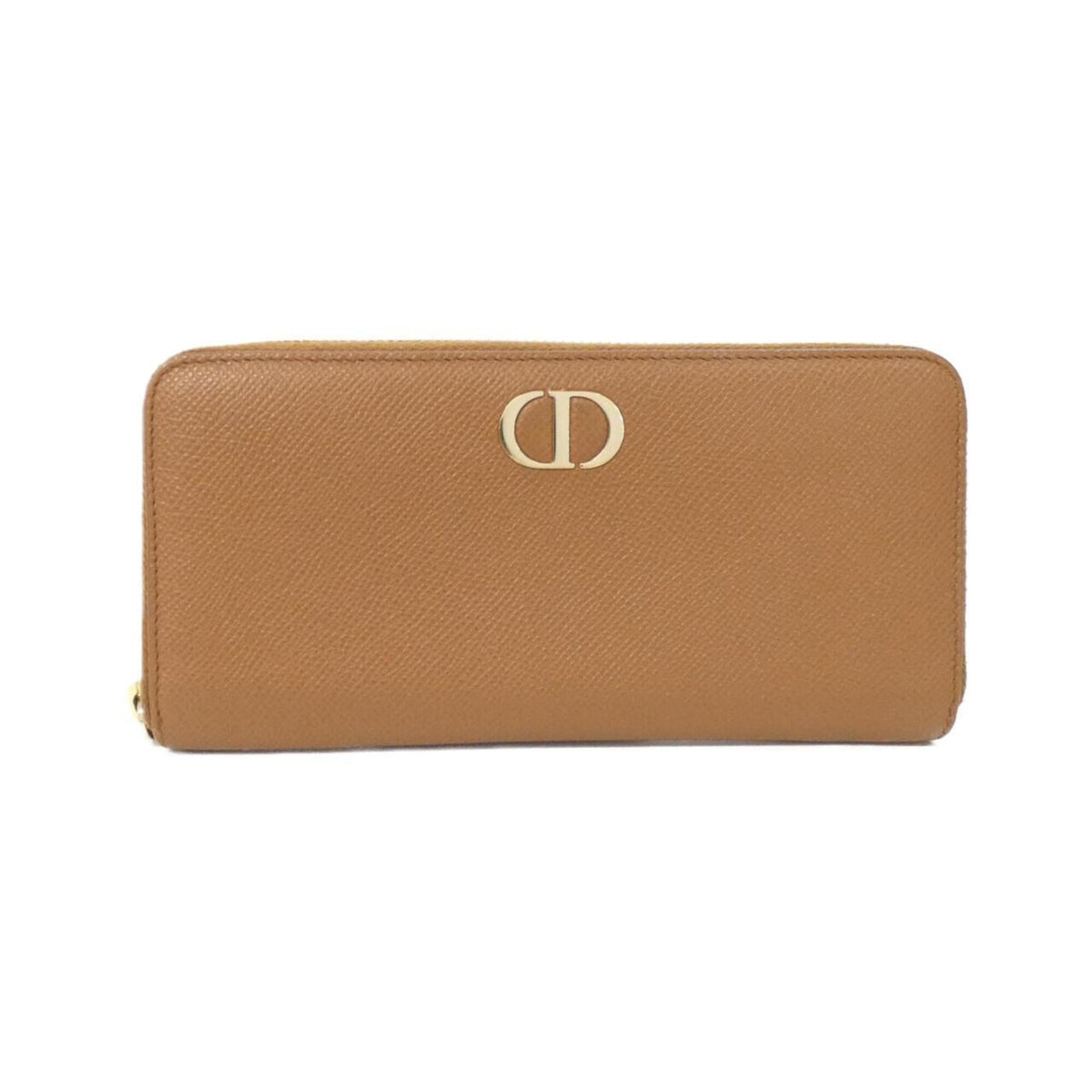 Christian Dior Brown Leather Long Wallet (Bi-Fold) (Pre-Owned)