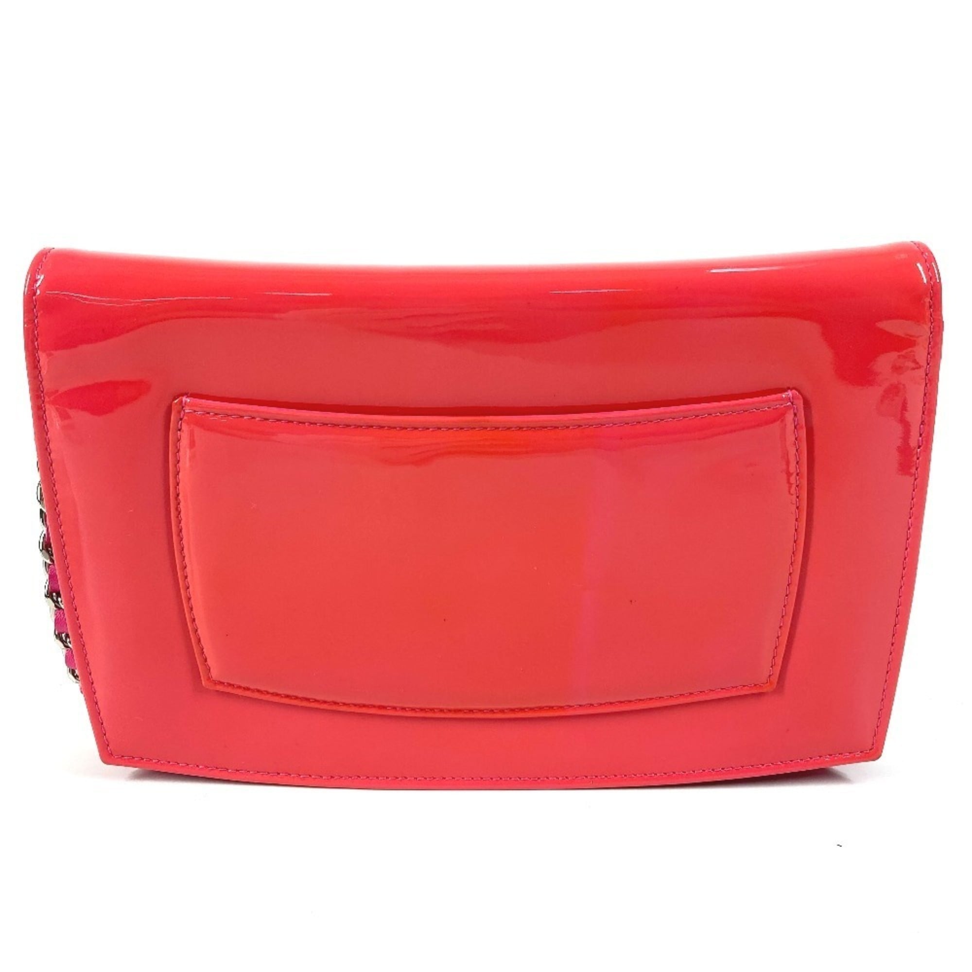 Chanel Pink Patent Leather Chain/Shoulder Wallet (Pre-Owned)