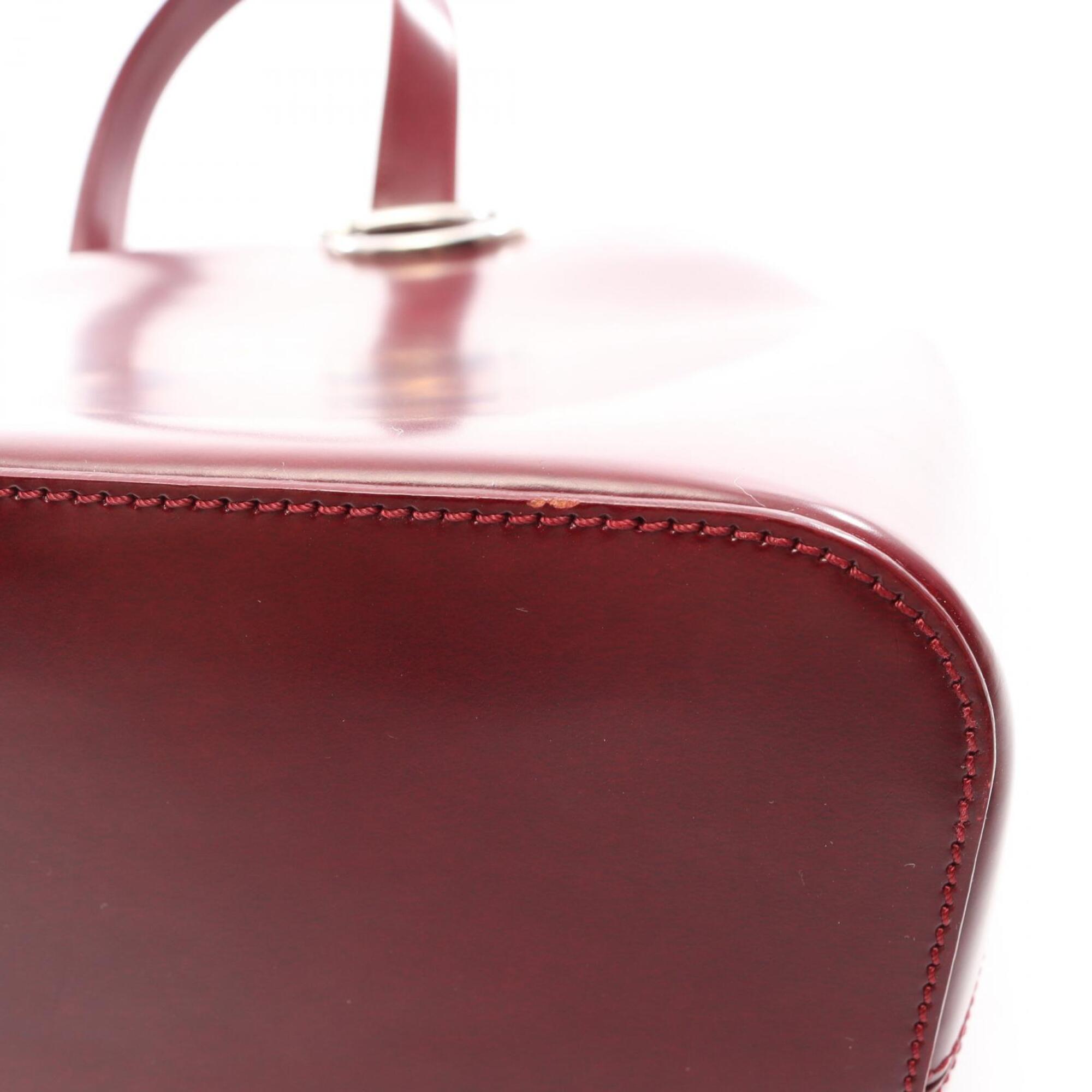 Cartier Bordeaux Leather Handbag Shoulder Bag (Pre-Owned)