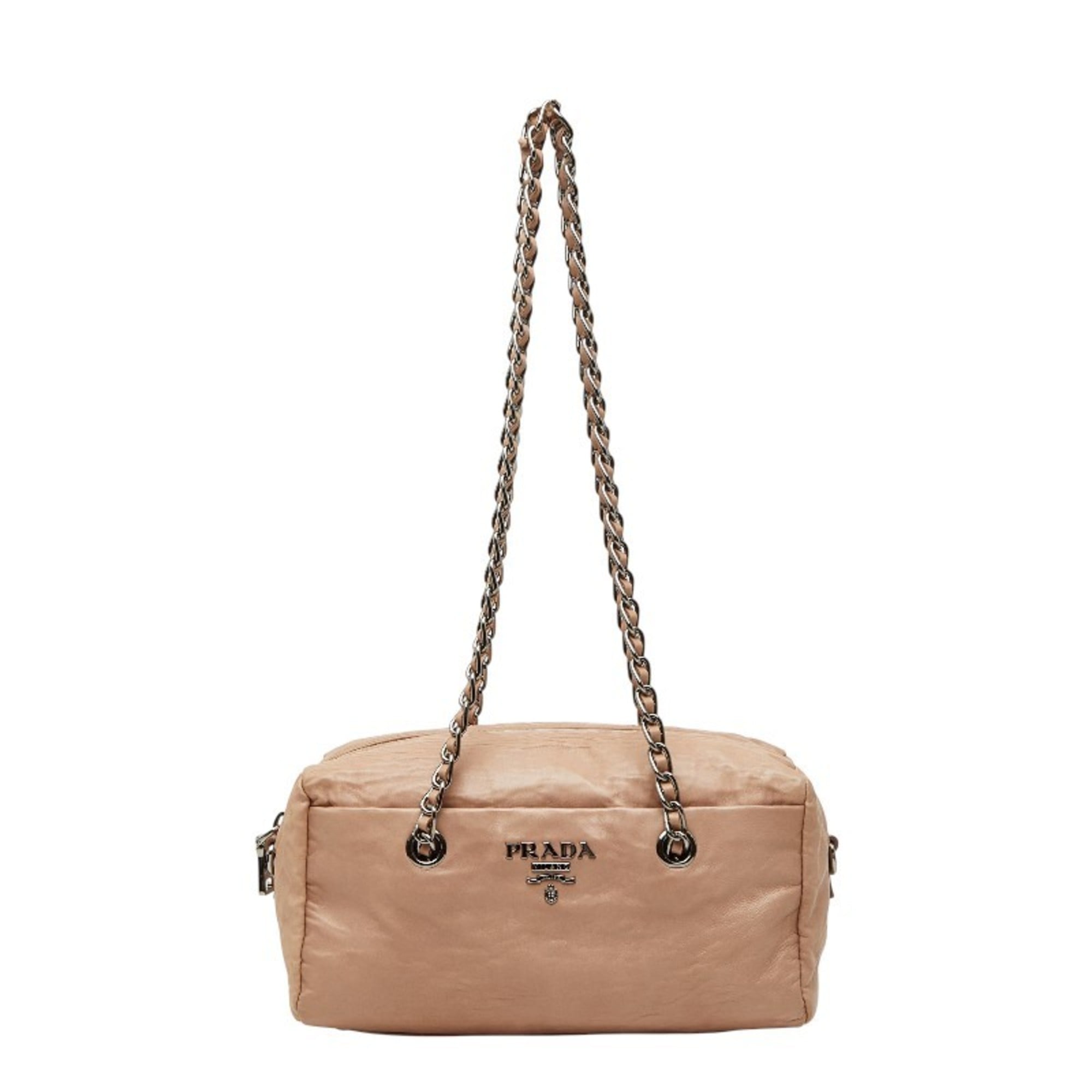 Prada Pink Leather Shoulder Bag (Pre-Owned)