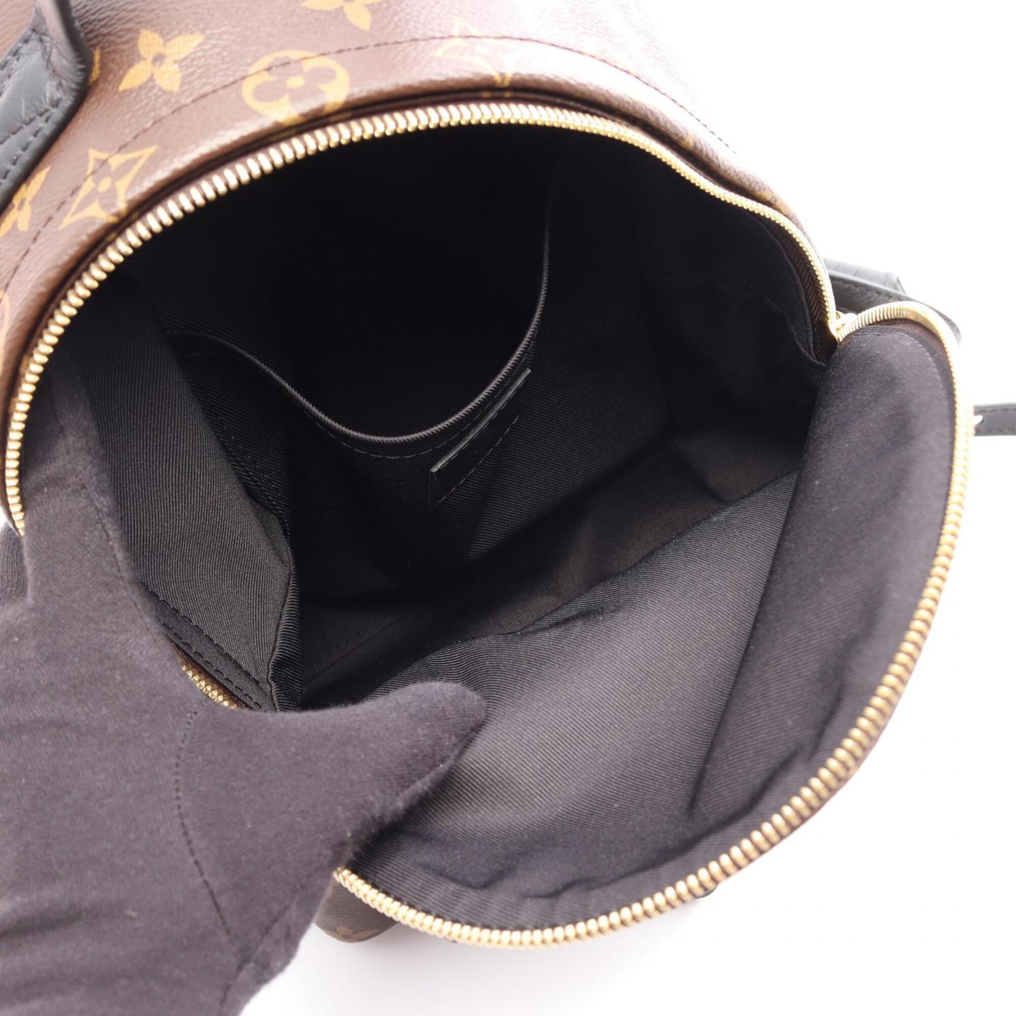 Louis Vuitton Black Brown Monogram Monogram Leather Backpack (Pre-Owned)