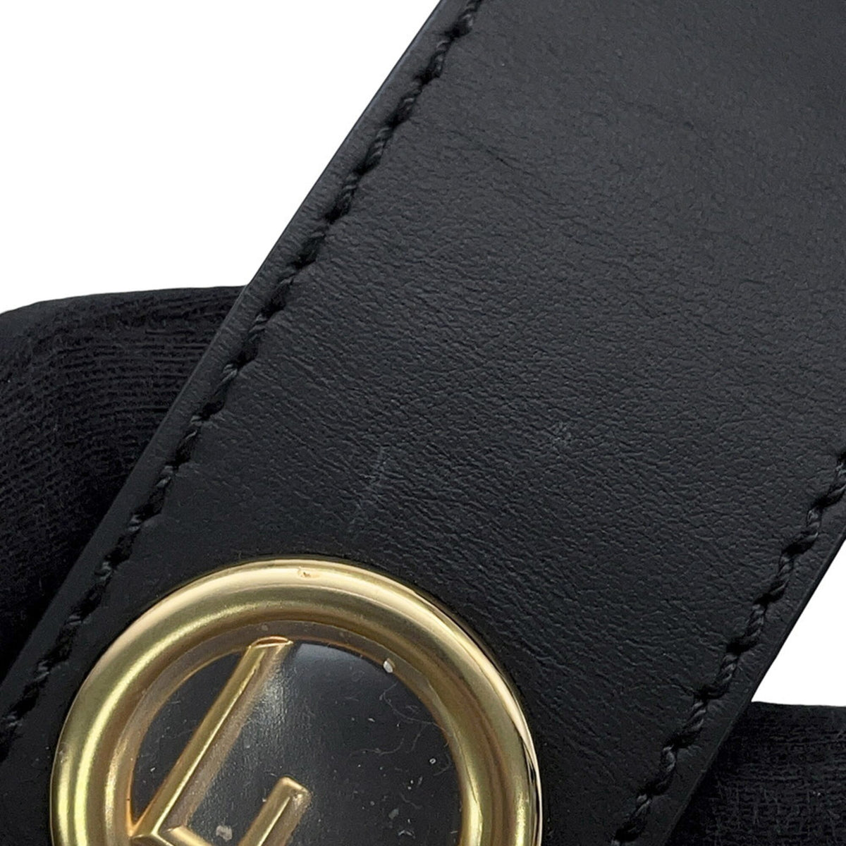 Fendi Zucca Black Brown Pvc Leather Shoulder Bag (Pre-Owned)