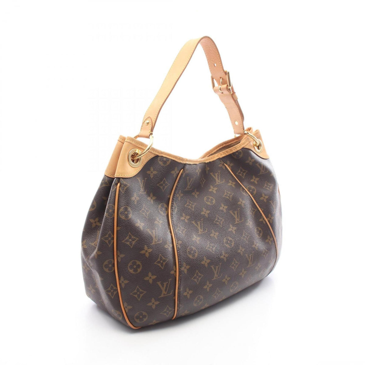 Louis Vuitton Brown Monogram Coated Canvas Leather Handbag Shoulder Bag (Pre-Owned)