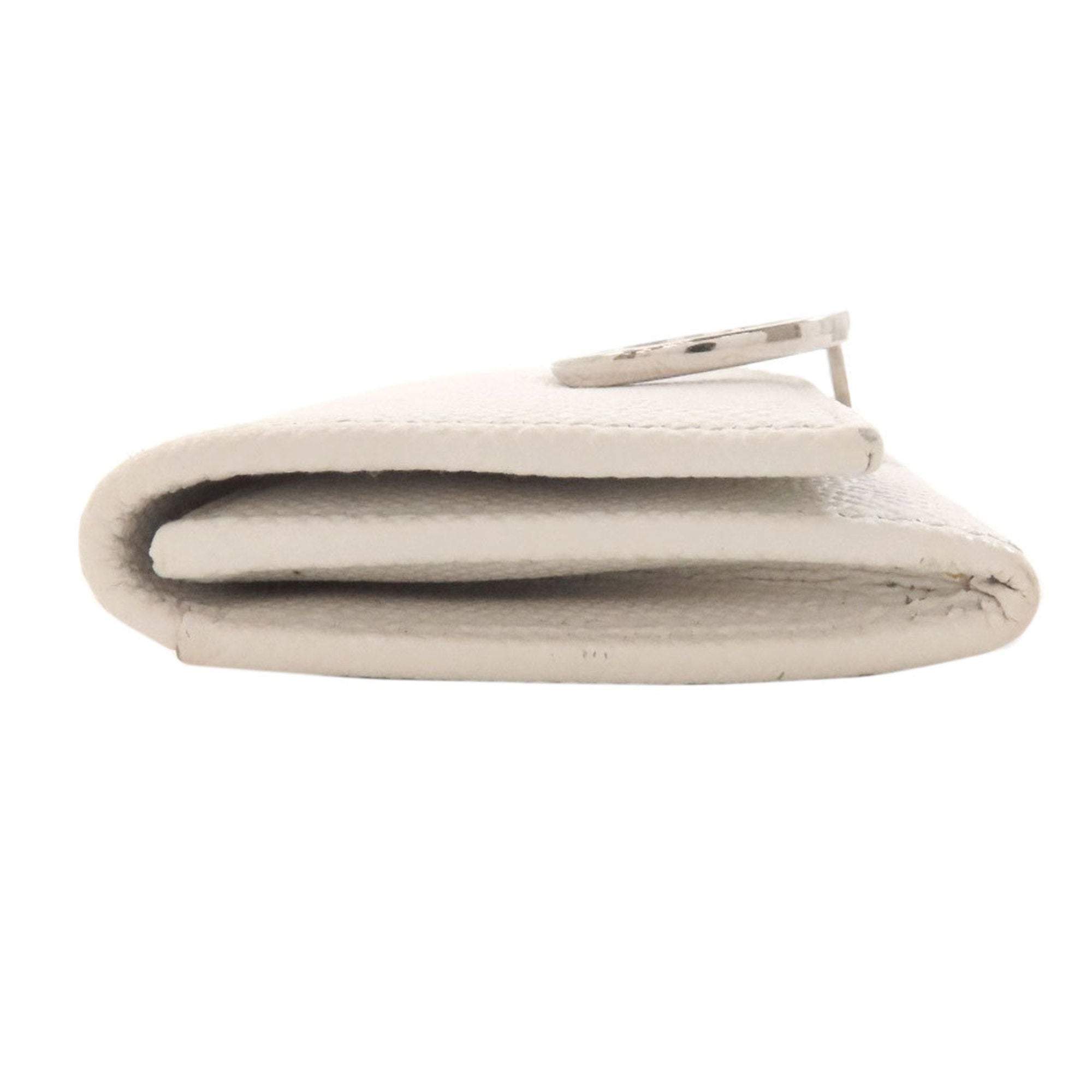 Bvlgari White Leather Coin Purse/Coin Case (Pre-Owned)