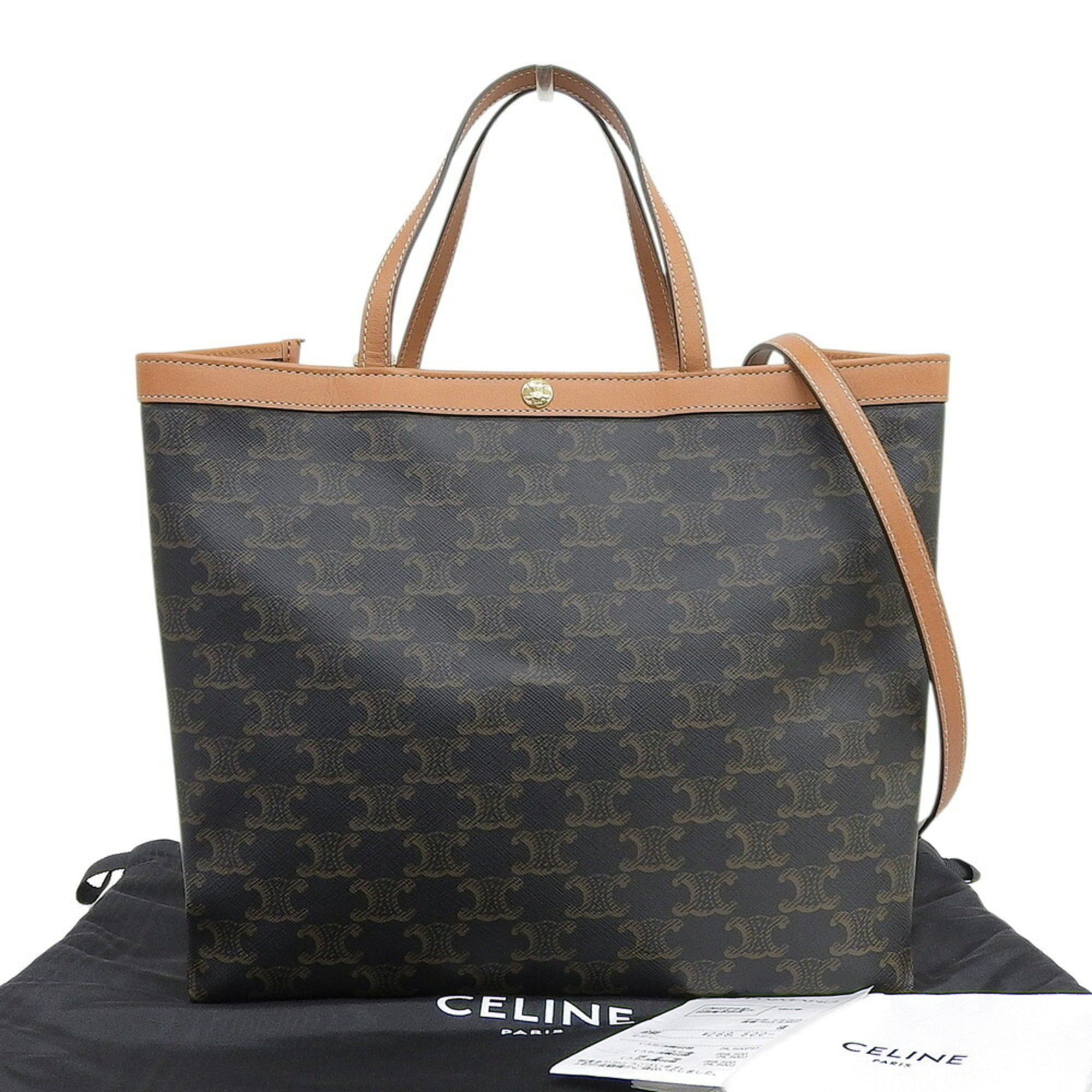 Celine Brown Pvc Leather Handbag (Pre-Owned)