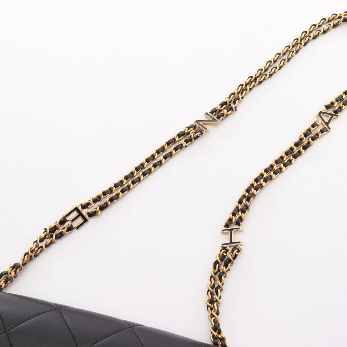 Chanel Black Leather Handbag Shoulder Bag (Pre-Owned)