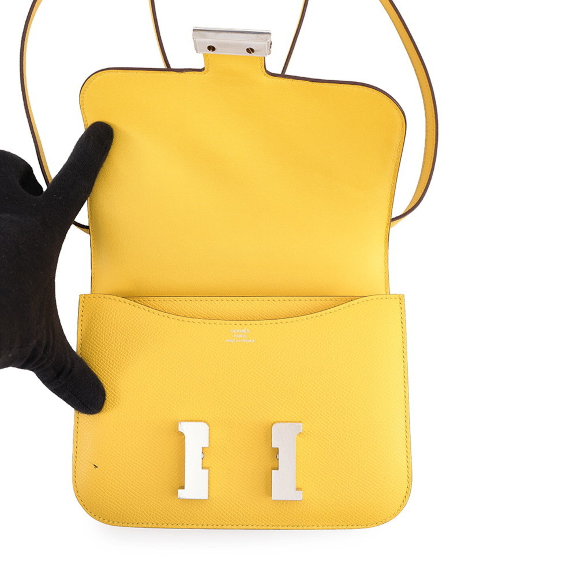 Hermes Yellow Epsom Leather Shoulder Bag (Pre-Owned)