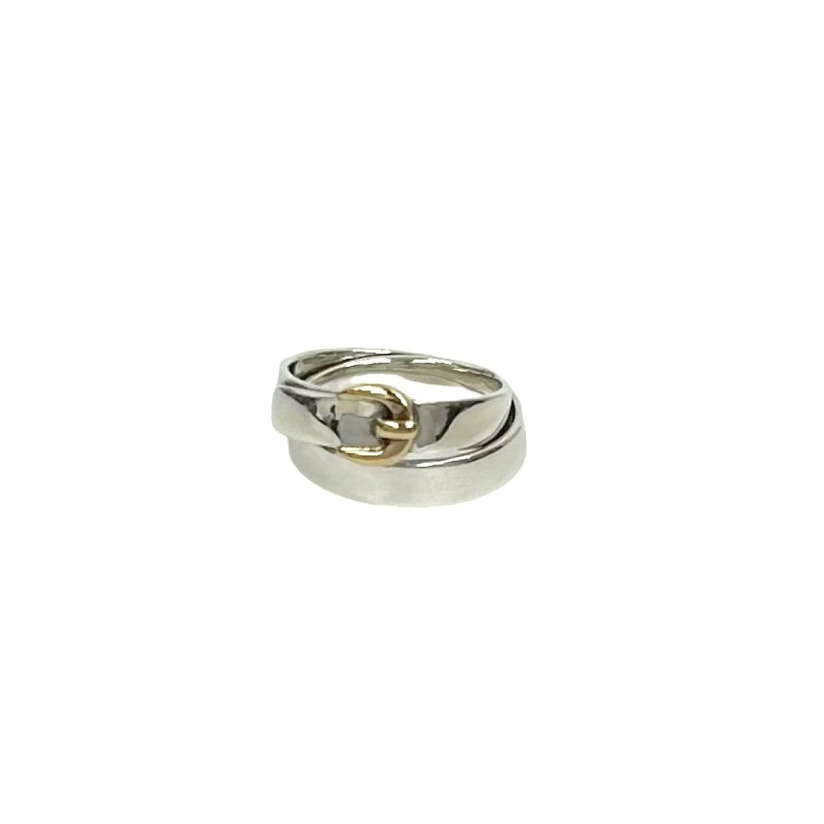Hermes Gold Silver Gold (18K) Silver 925 Band Ring (Pre-Owned)