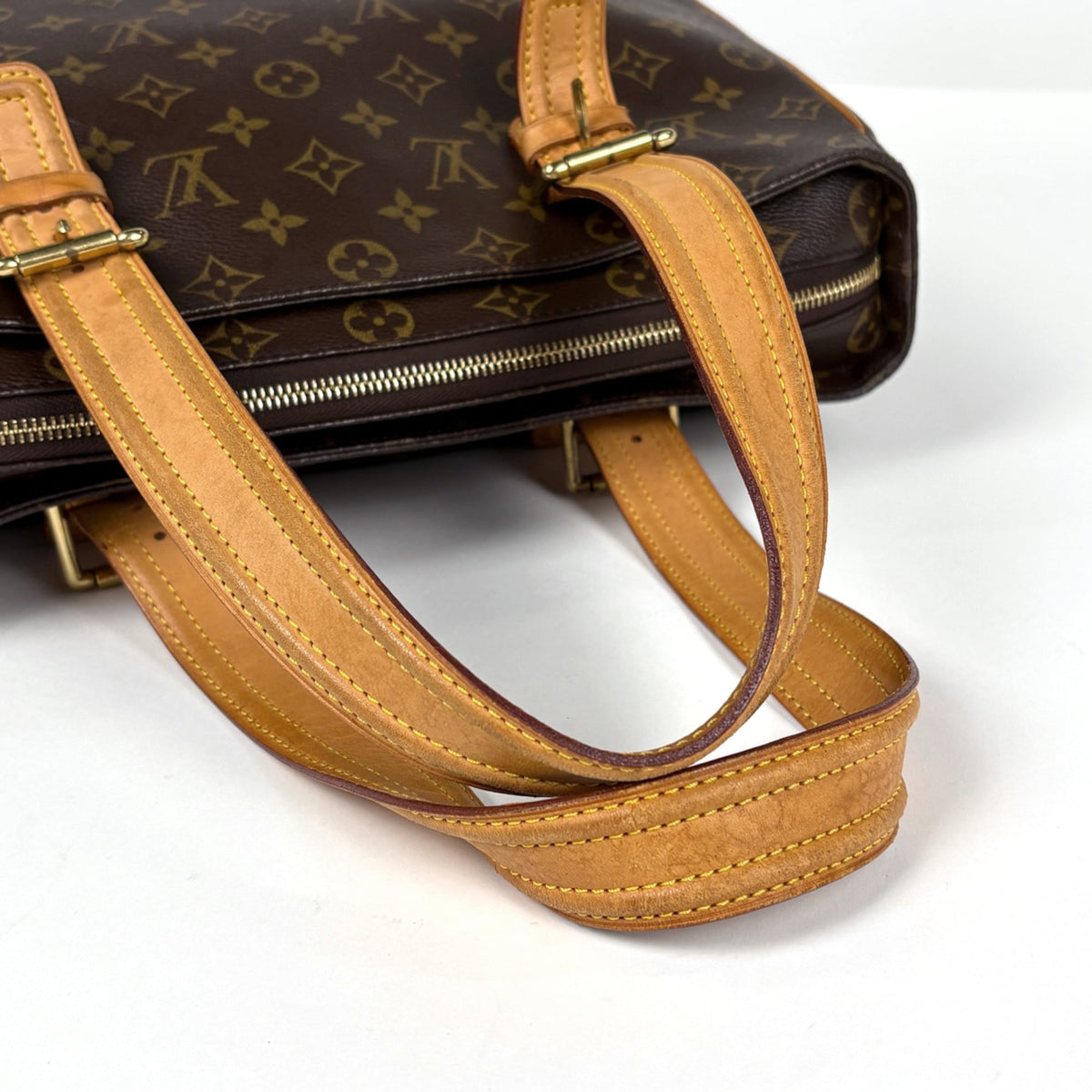Louis Vuitton Brown Monogram Handbag Tote Bag (Pre-Owned)