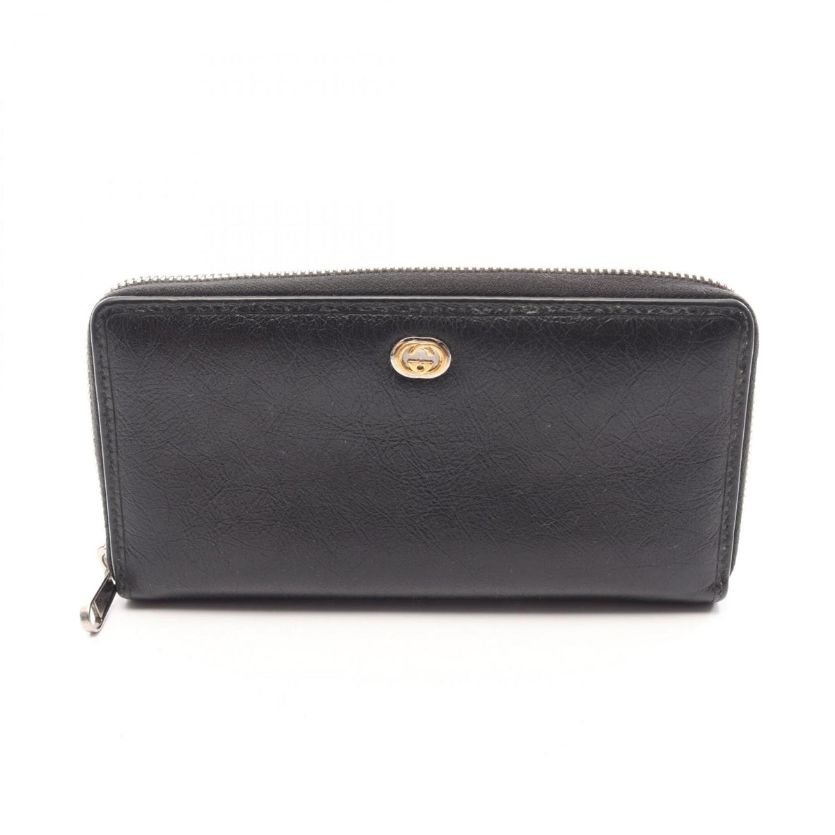 Gucci Black Leather Long Wallet (Bi-Fold) (Pre-Owned)