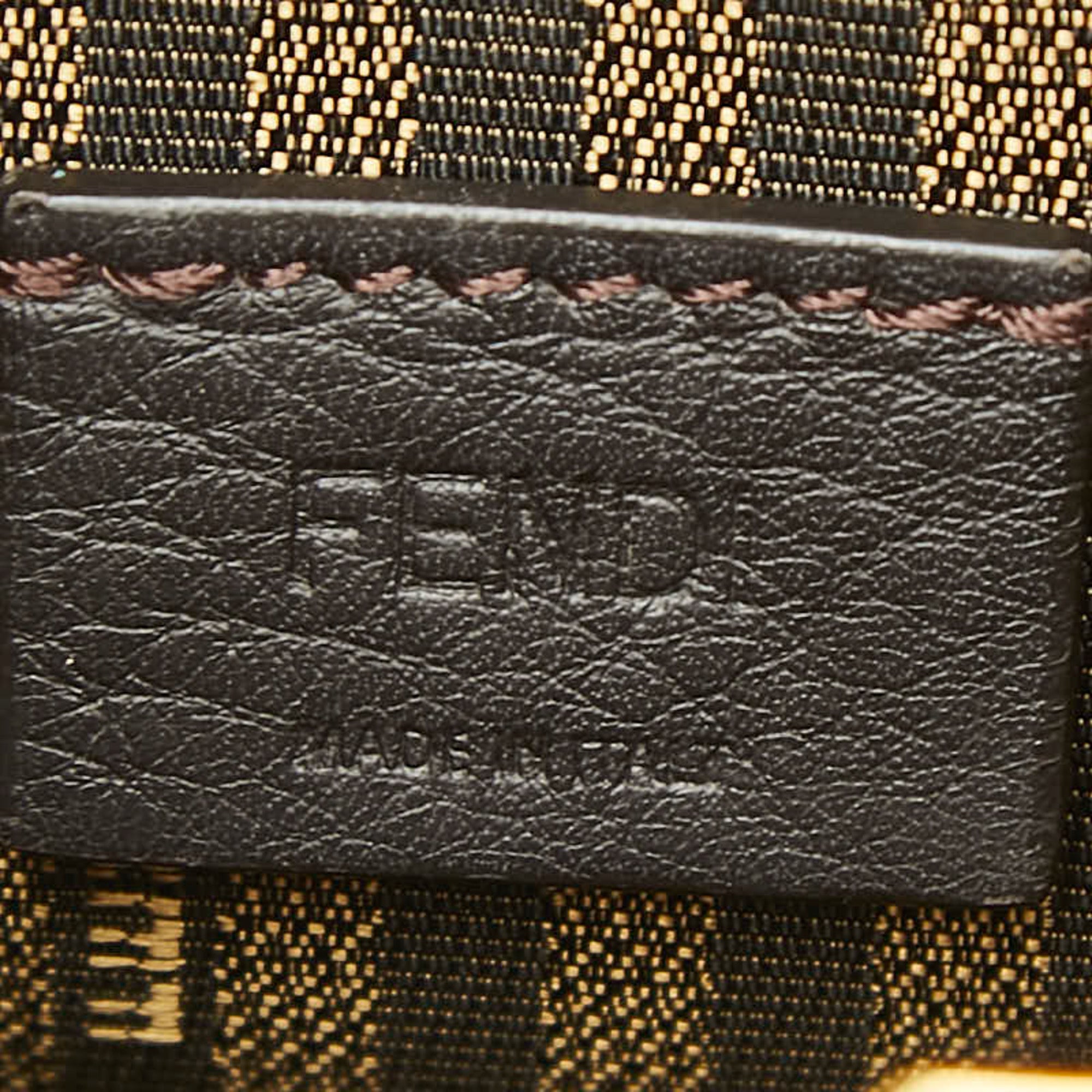 Fendi Brown Leather Handbag Shoulder Bag (Pre-Owned)