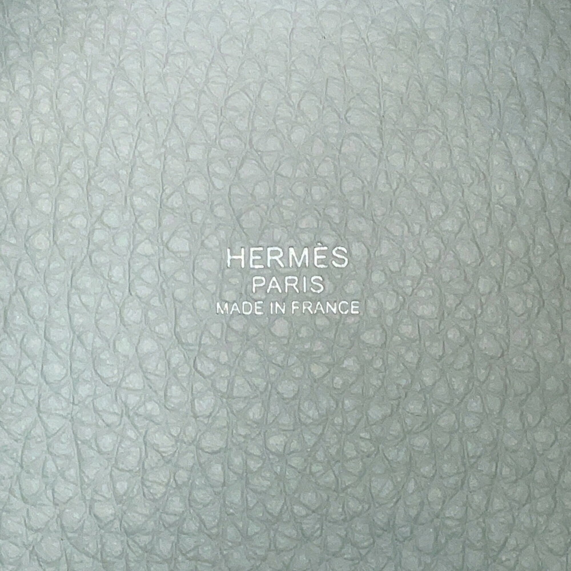 Hermes Picotin Silver Taurillon Clemence Leather Handbag (Pre-Owned)