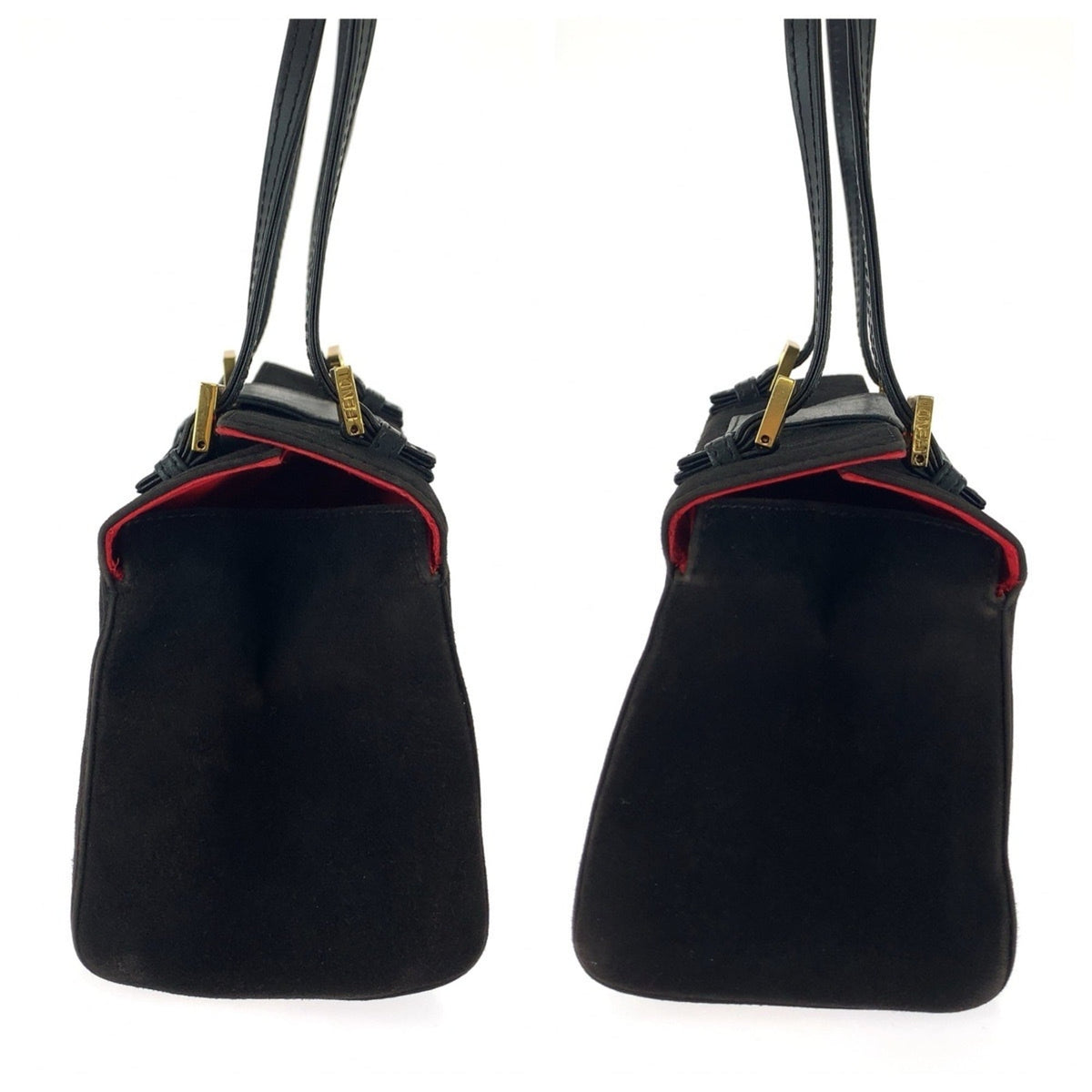 Fendi Black Suede Handbag (Pre-Owned)