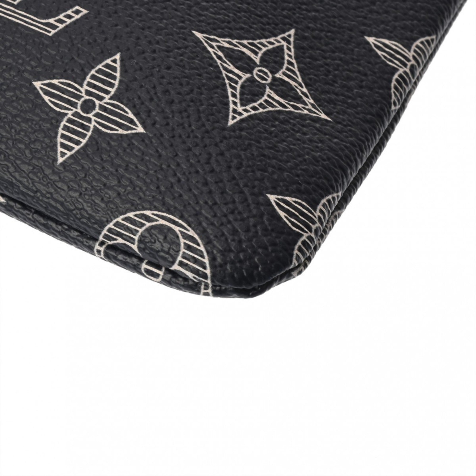 Louis Vuitton Navy Leather Clutch Bag Pochette (Pre-Owned)