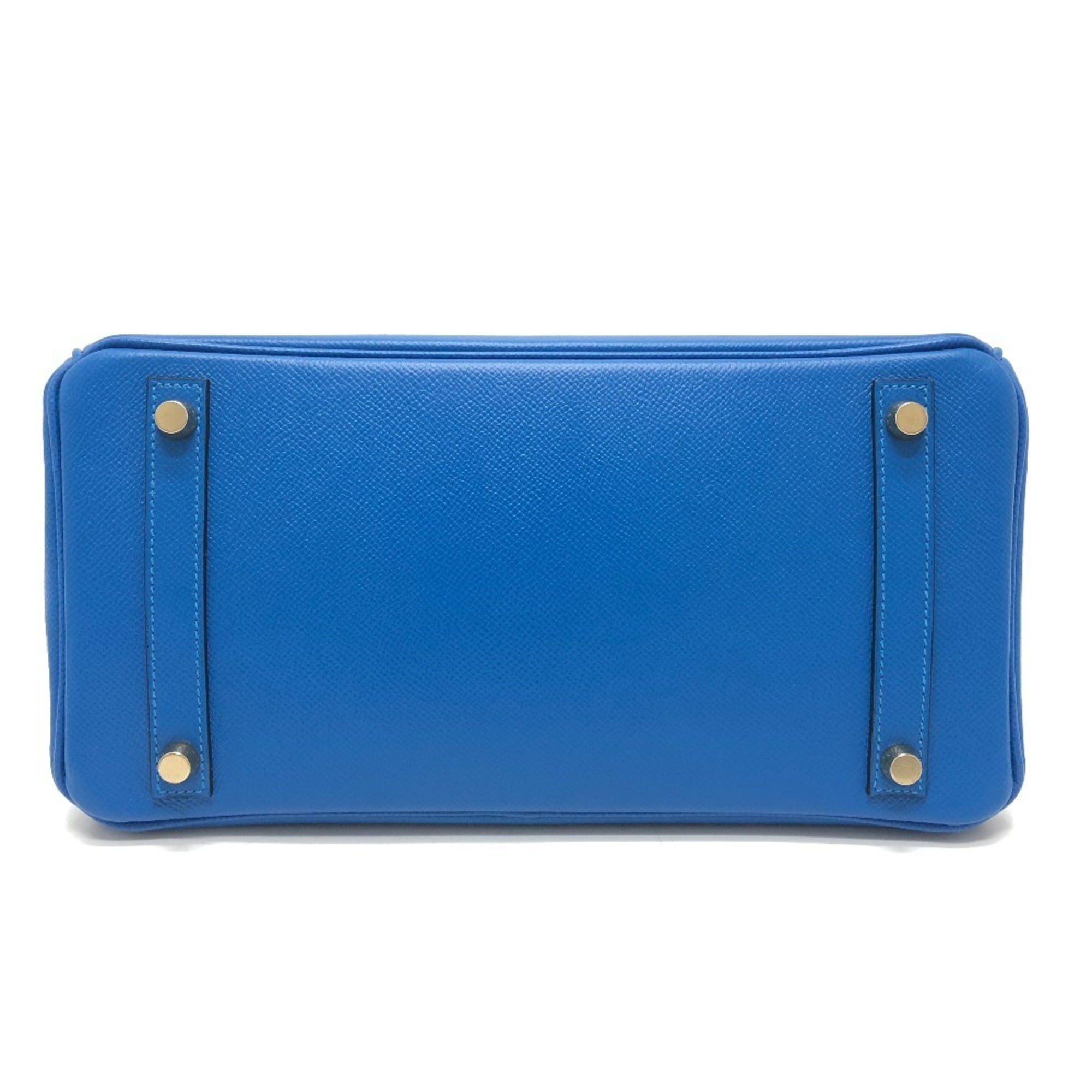 Hermes Blue Blue Hydra Epsom Leather Handbag (Pre-Owned)