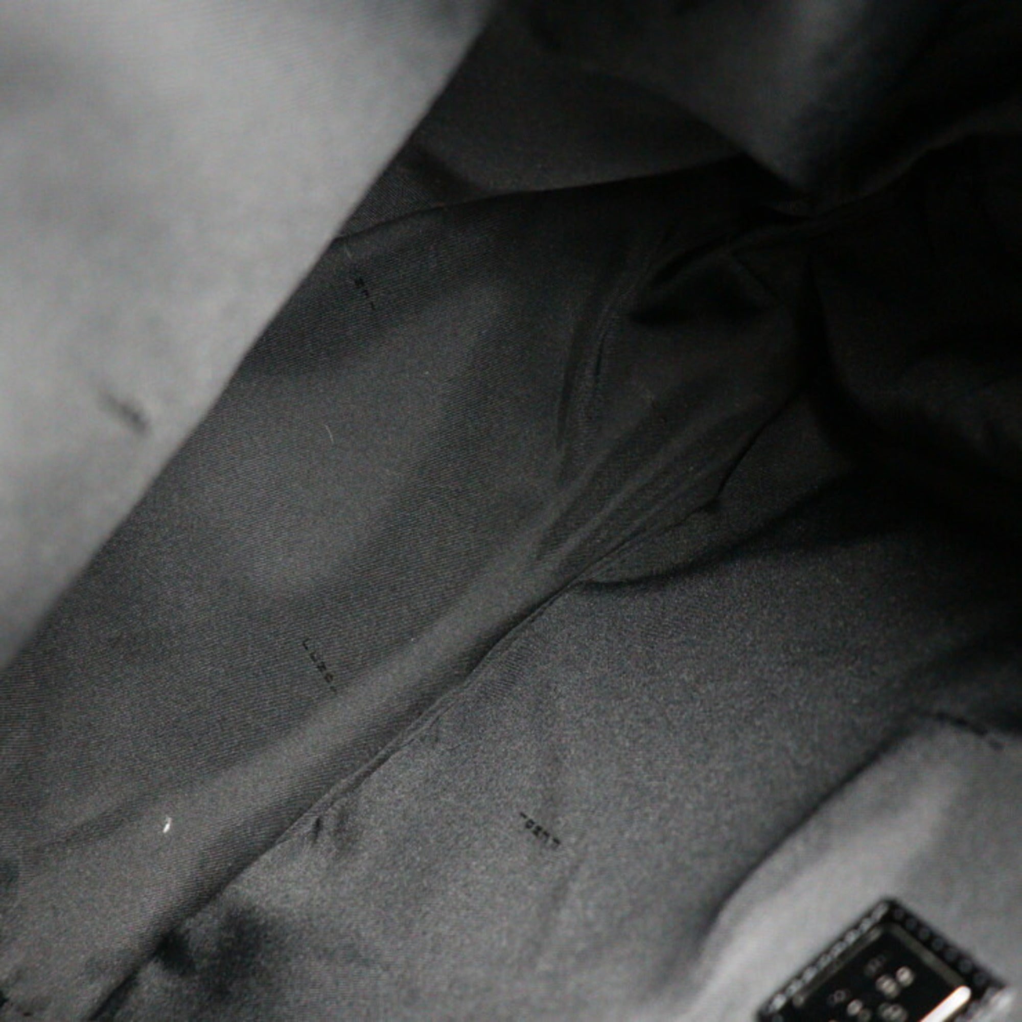 Fendi Zucchino Black Dark Brown Zucchino Messenger Bag Shoulder Bag Tote Bag (Pre-Owned)