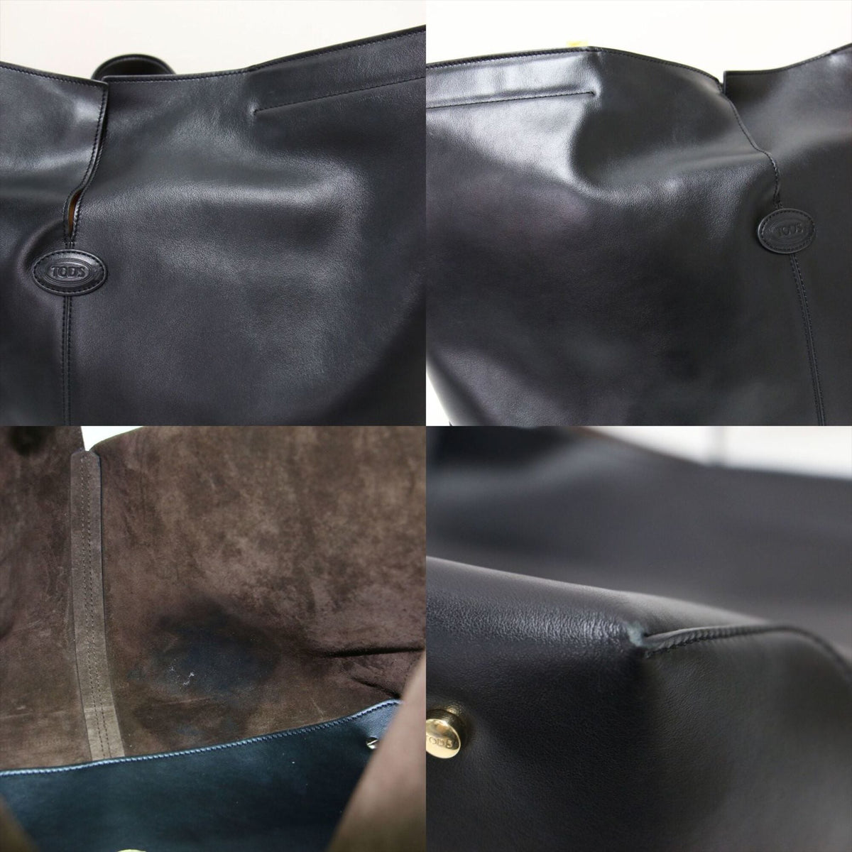 Tod's Black Leather Pouch Shopping Bag Tote Bag (Pre-Owned)