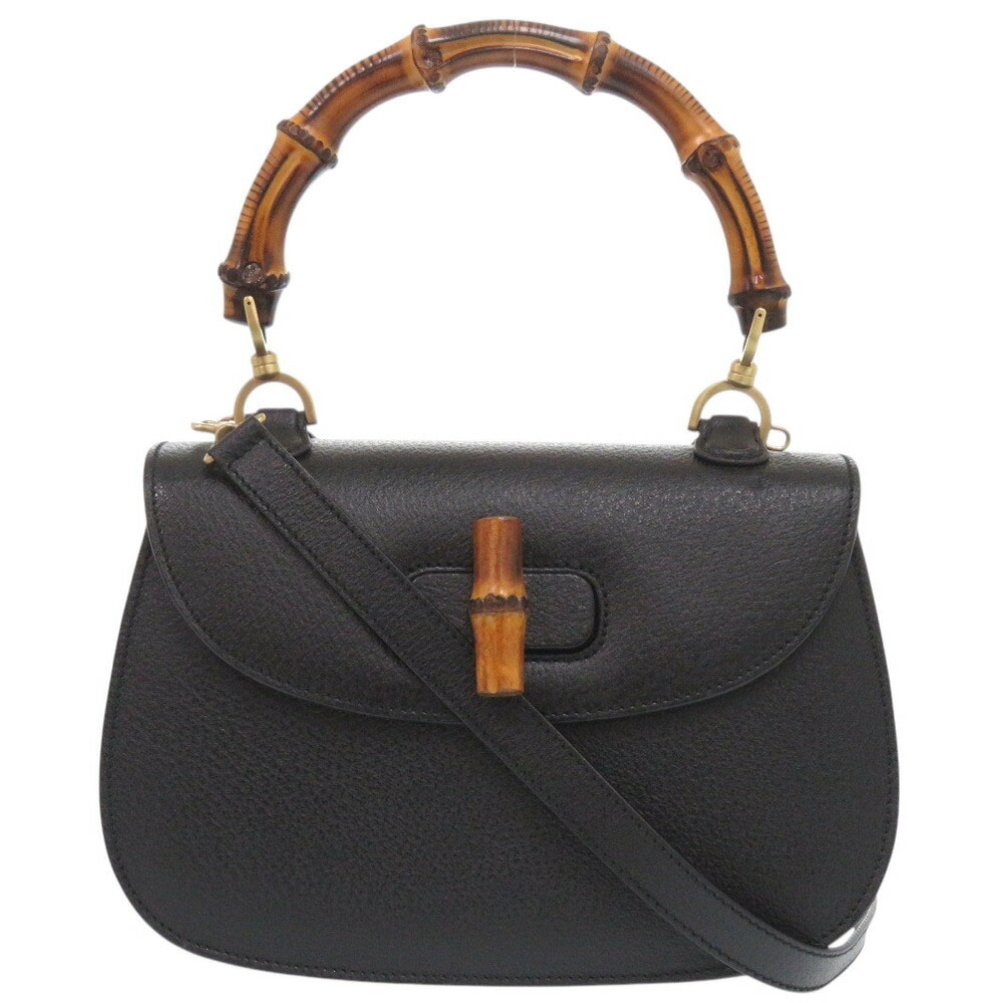 Gucci Black Leather Handbag (Pre-Owned)
