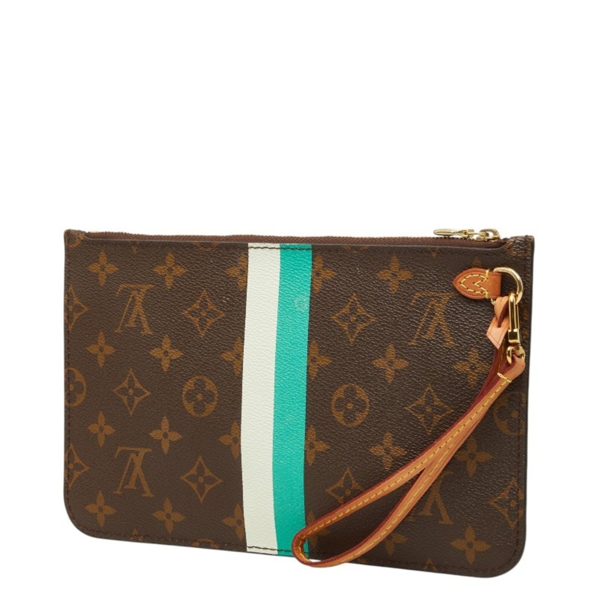 Louis Vuitton Brown Monogram Monogram Pvc Leather Handbag Pouch (Pre-Owned)
