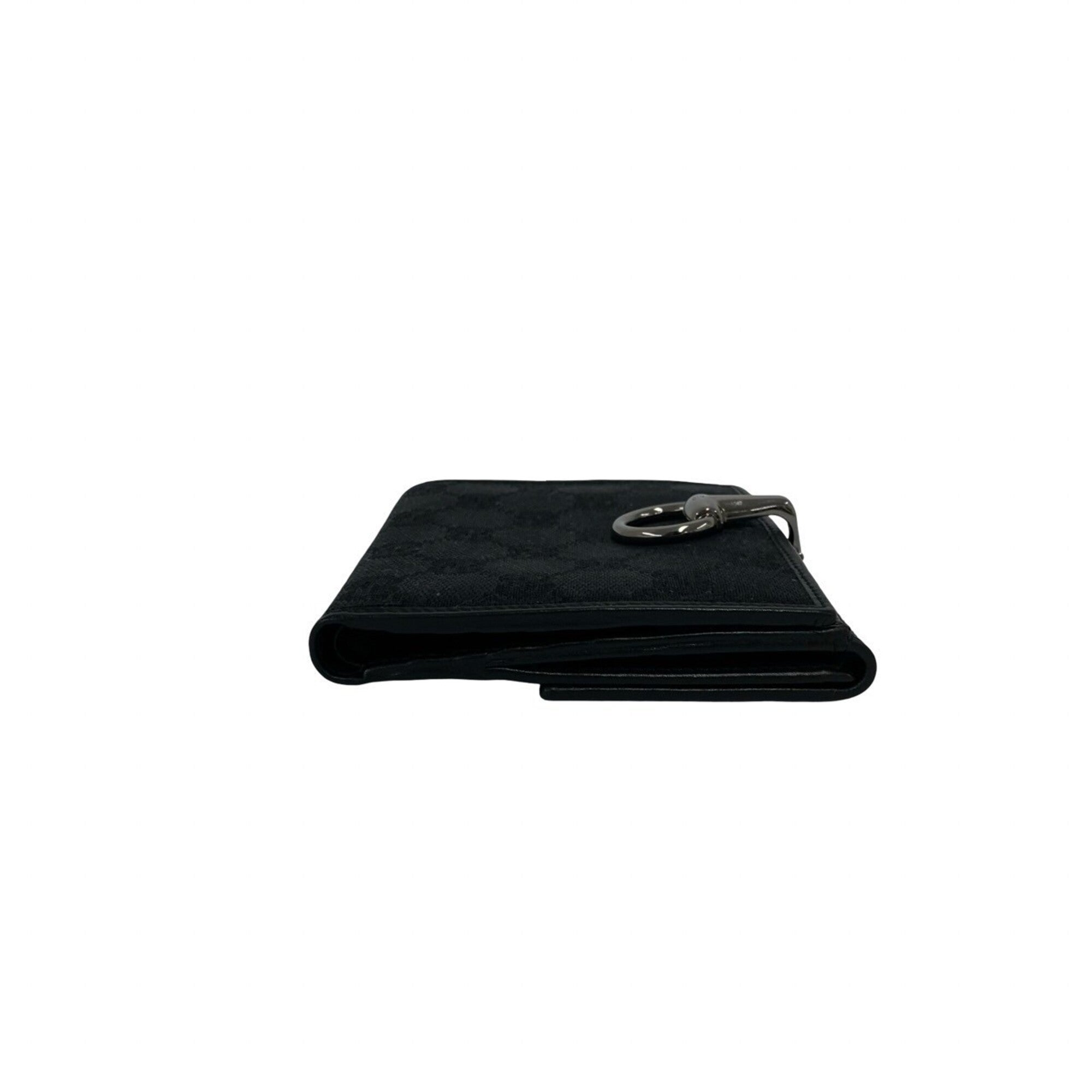 Gucci Black Canvas Leather Wallet (Bi-Fold) (Pre-Owned)