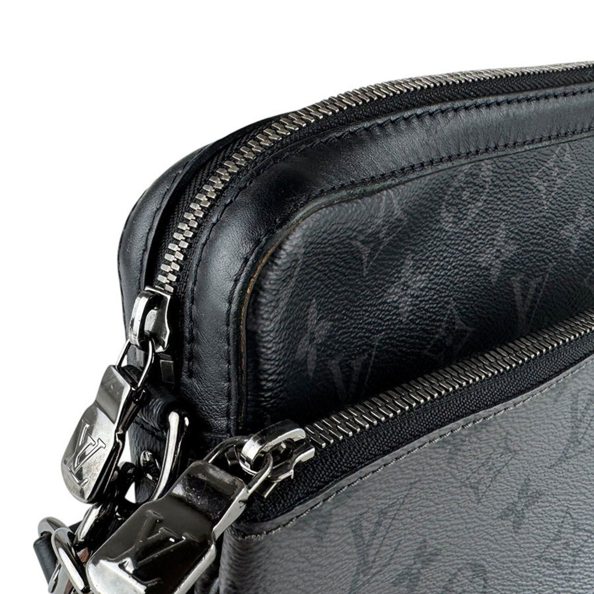 Louis Vuitton Black Gray Monogram Eclipse Pouch Shoulder Bag (Pre-Owned)