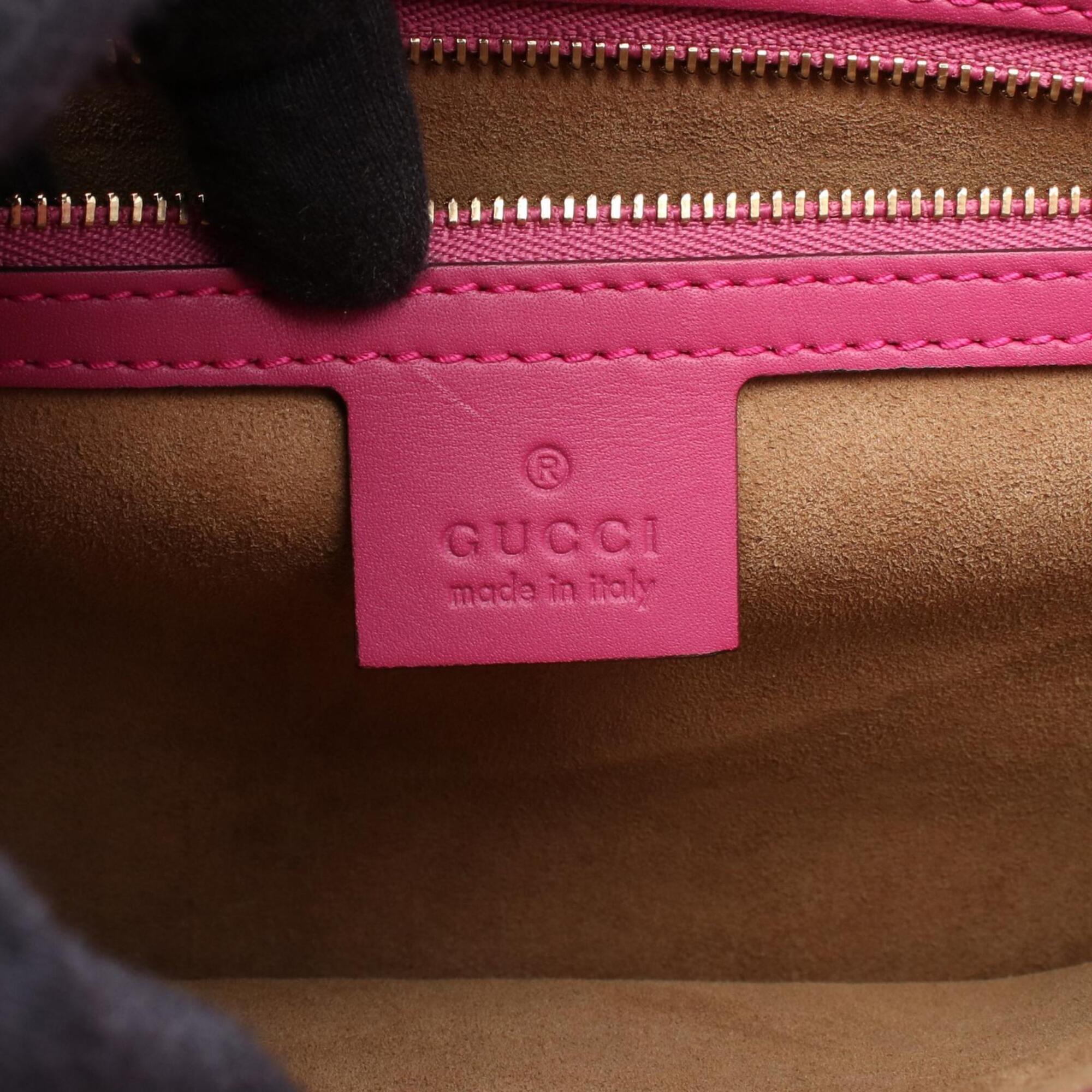 Gucci Beige Brown Multi-Color Gg Supreme Leather Handbag (Pre-Owned)