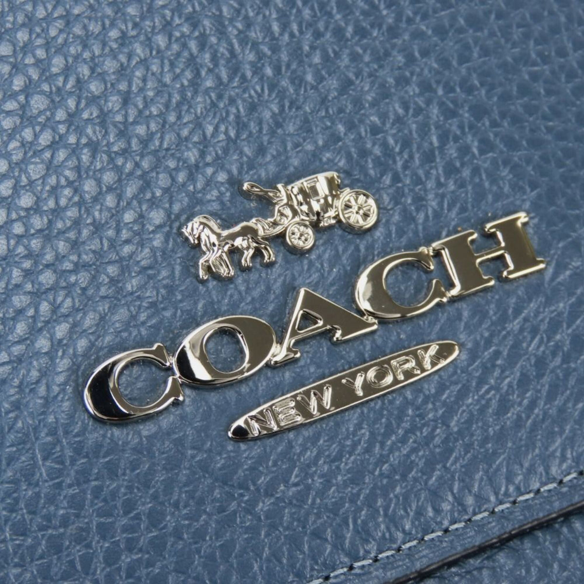 Coach Navy Leather Handbag (Pre-Owned)