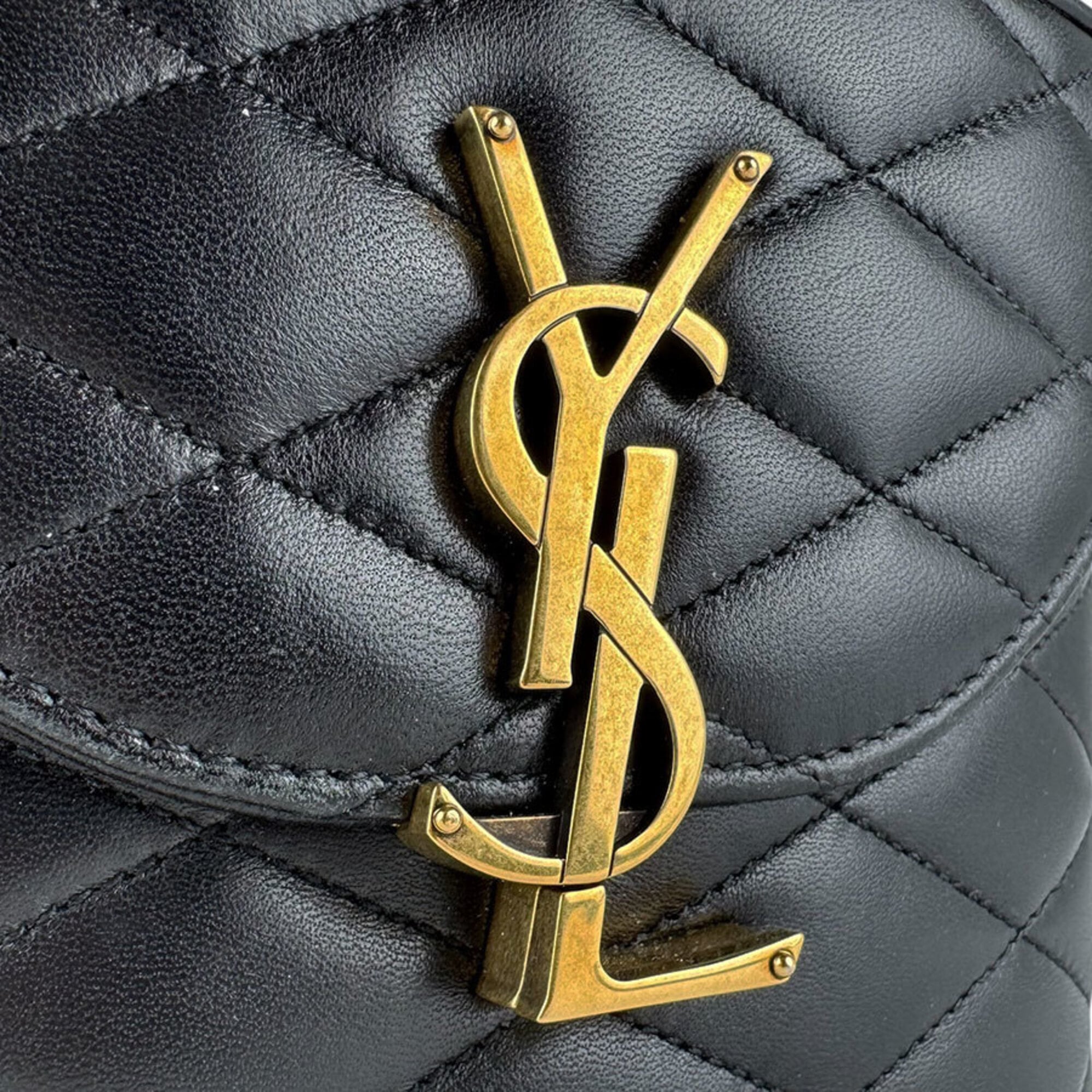 Saint Laurent Black Leather Shoulder Bag (Pre-Owned)