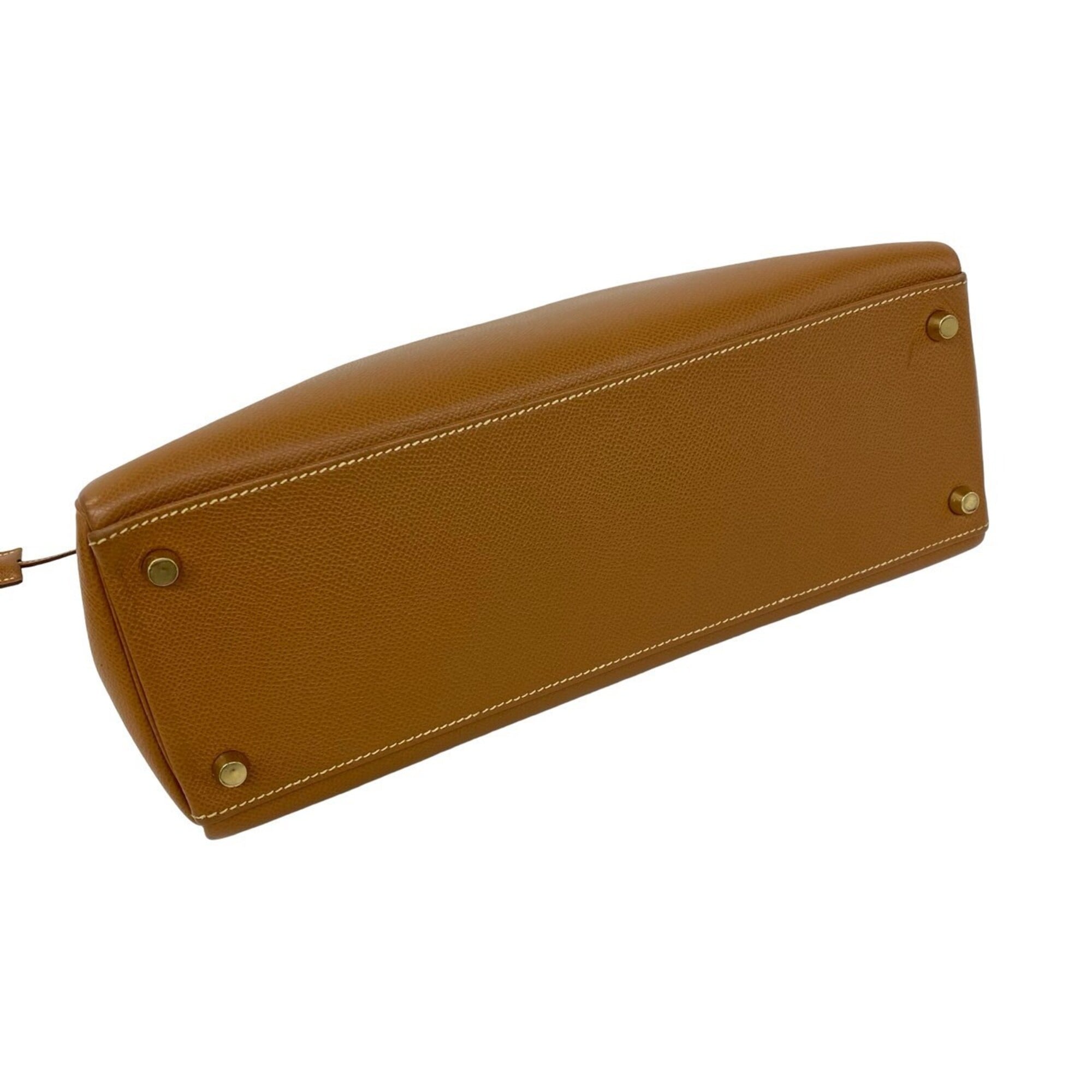 Hermes Brown Courchevel Leather Handbag Shoulder Bag (Pre-Owned)