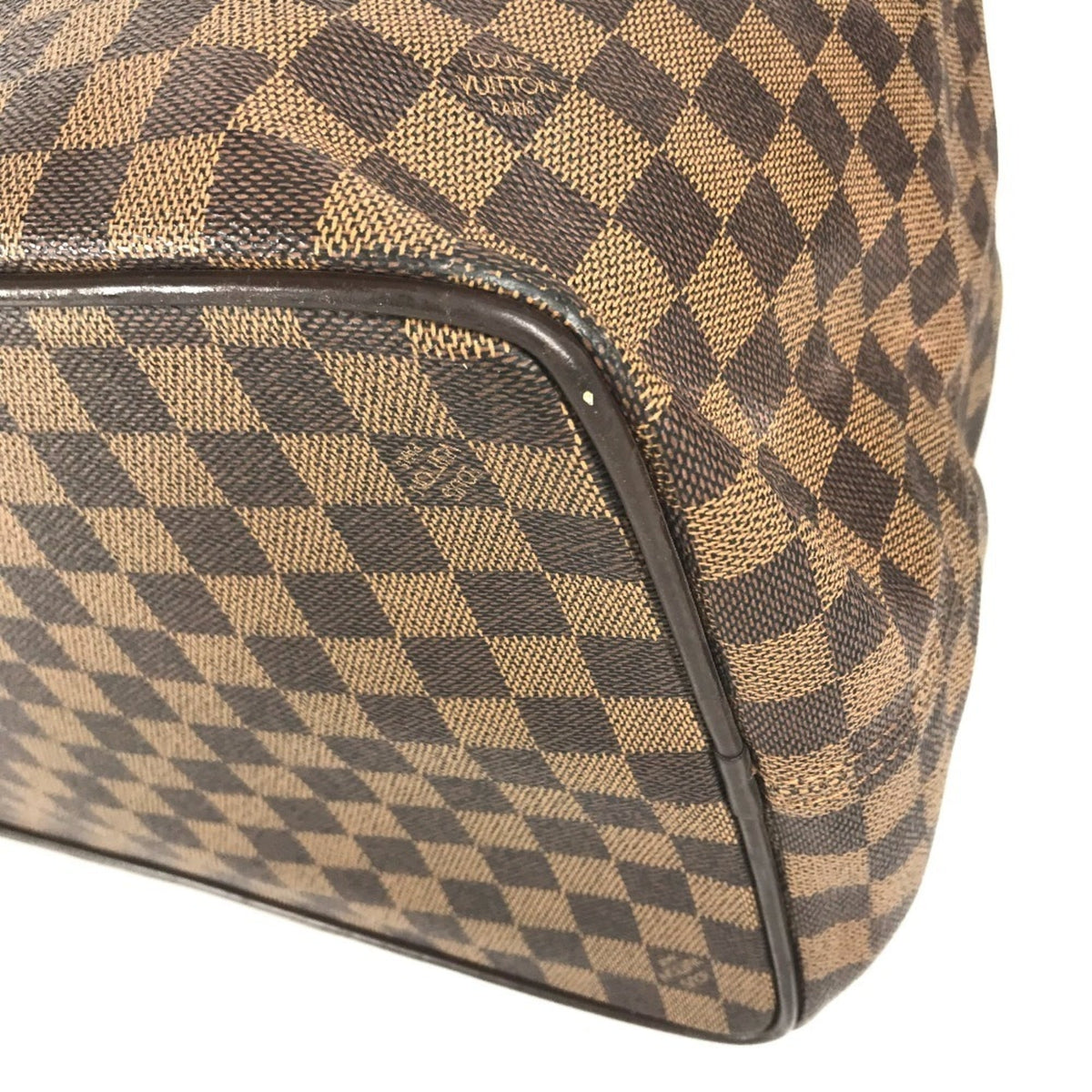 Louis Vuitton Brown Damier Canvas Boston Bag Handbag Tote Bag (Pre-Owned)