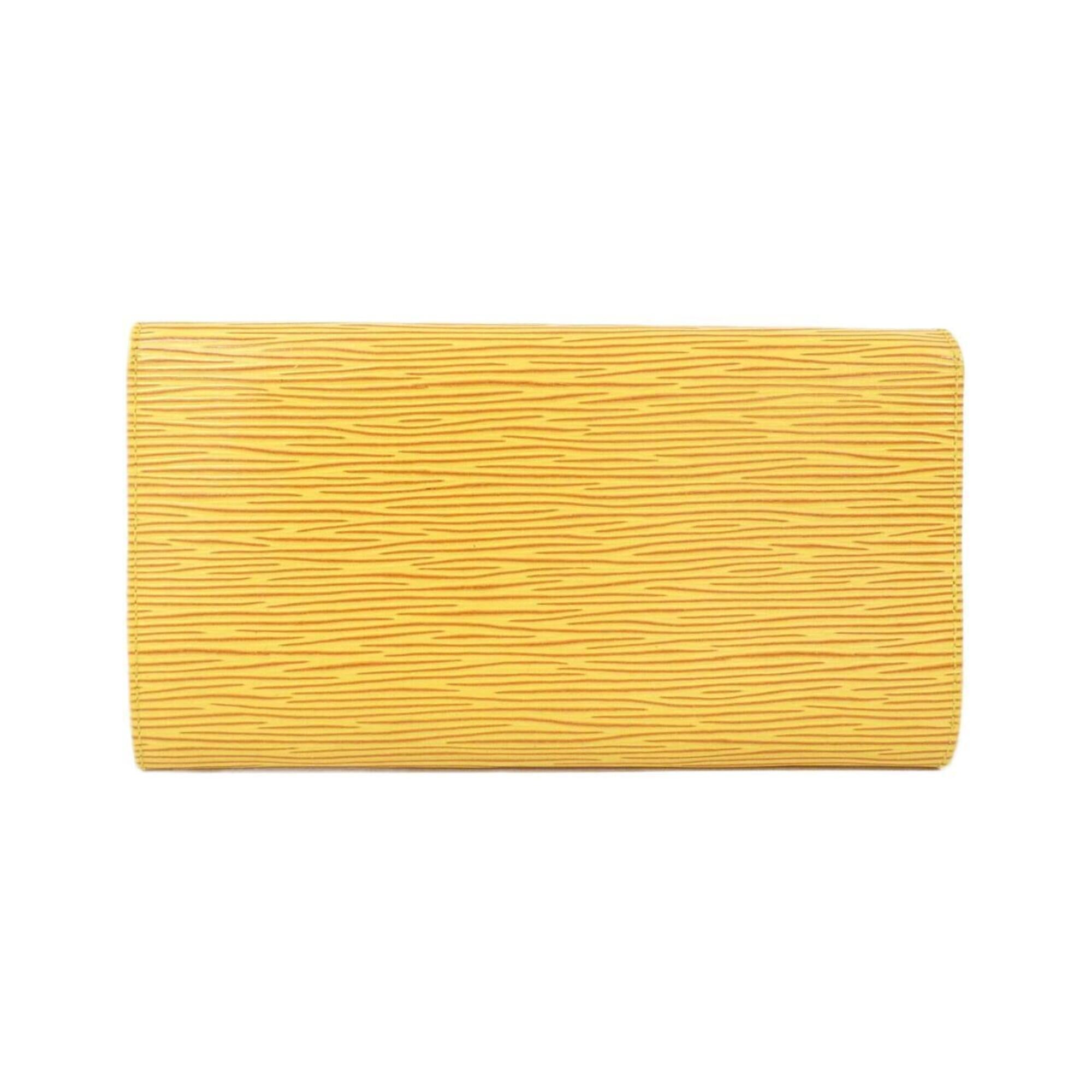 Louis Vuitton Yellow Leather Long Wallet (Bi-Fold) (Pre-Owned)